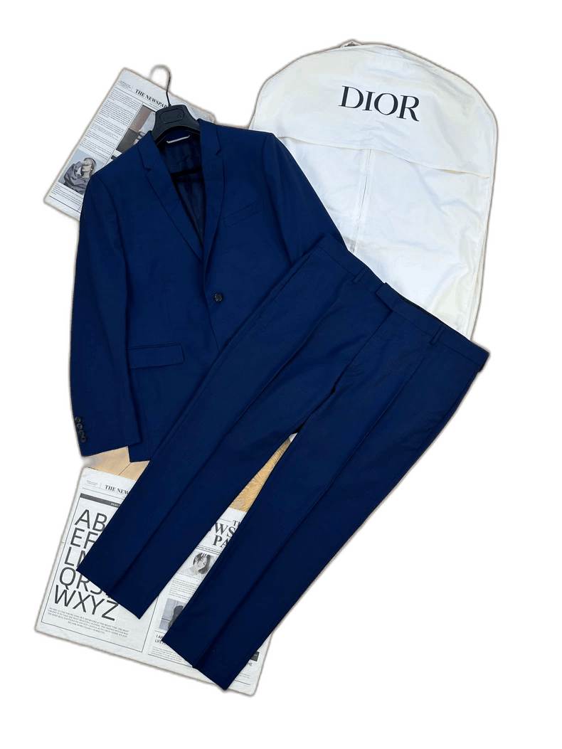 Dior Dior Dior Blue Wool Suit Set for Men-2507 Size US XXL / EU 58 / 5 - 1 Thumbnail