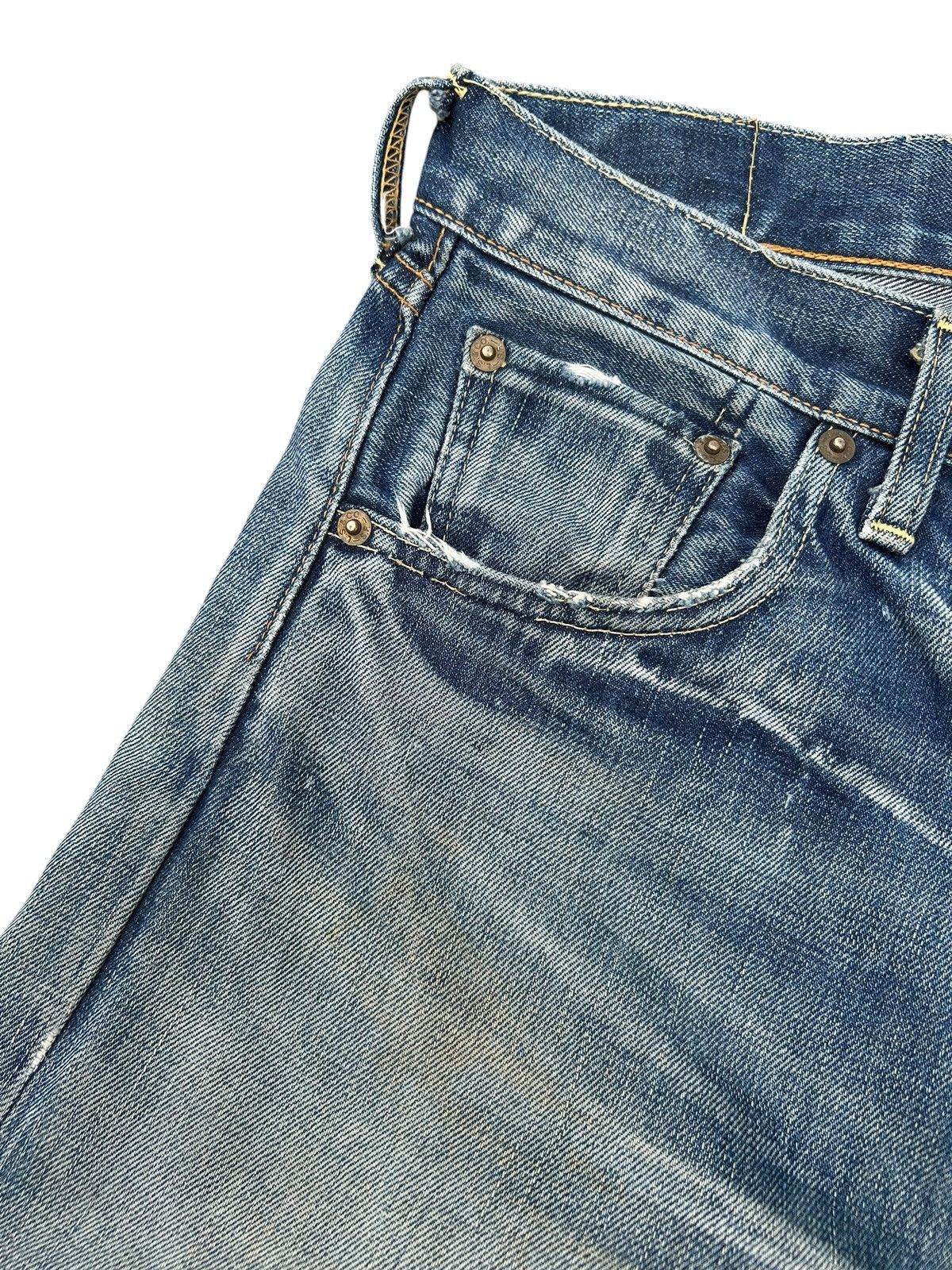 Kapital VINTAGE LEVIS BIG E SELVEDGE THRASHED DENIM JEANS Size US 29 - 6 Thumbnail