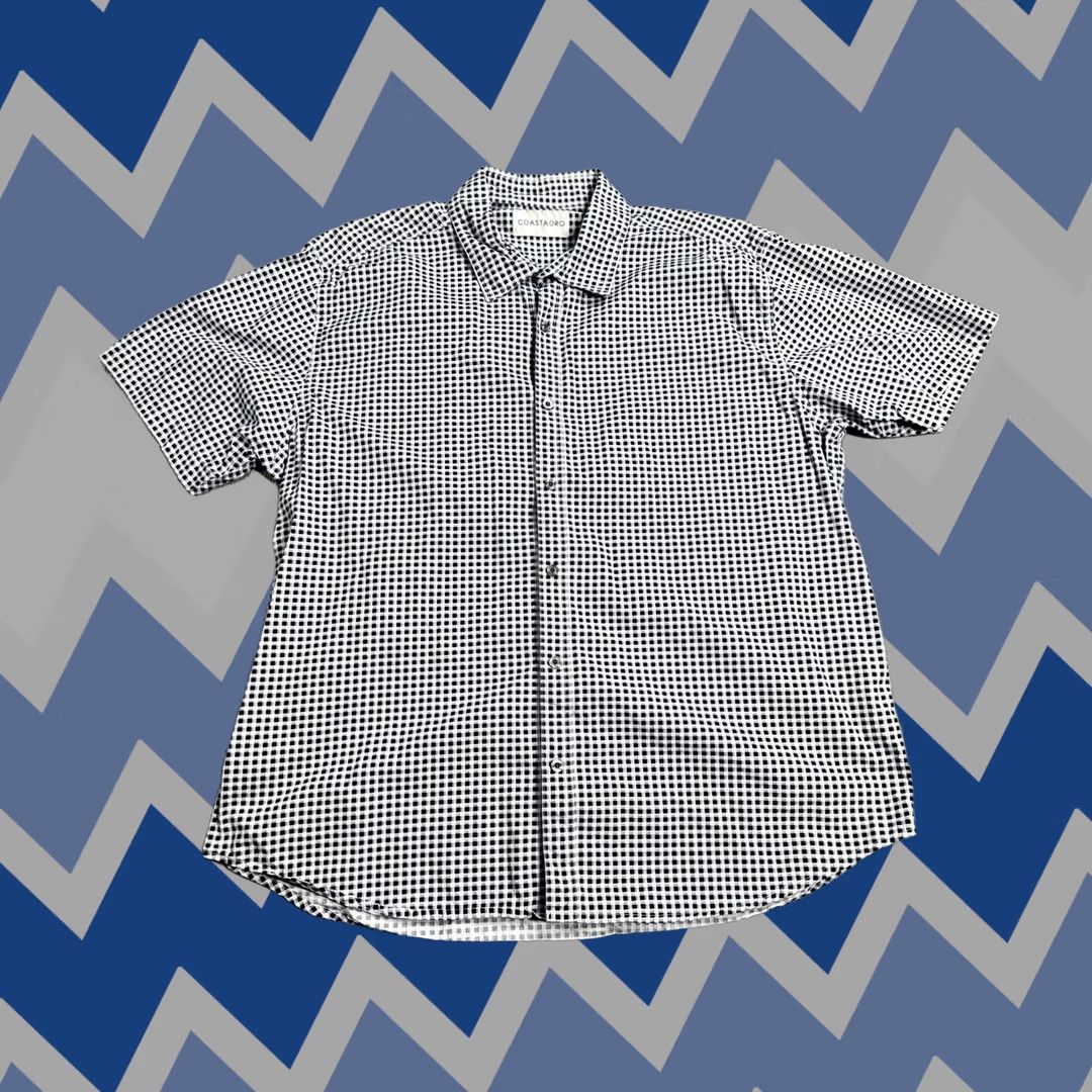 Vintage Coastaoro Shirt Mens XL Blue Check Short Sleeve Button Up Casual Summer Size US XL / EU 56 / 4 - 1 Thumbnail