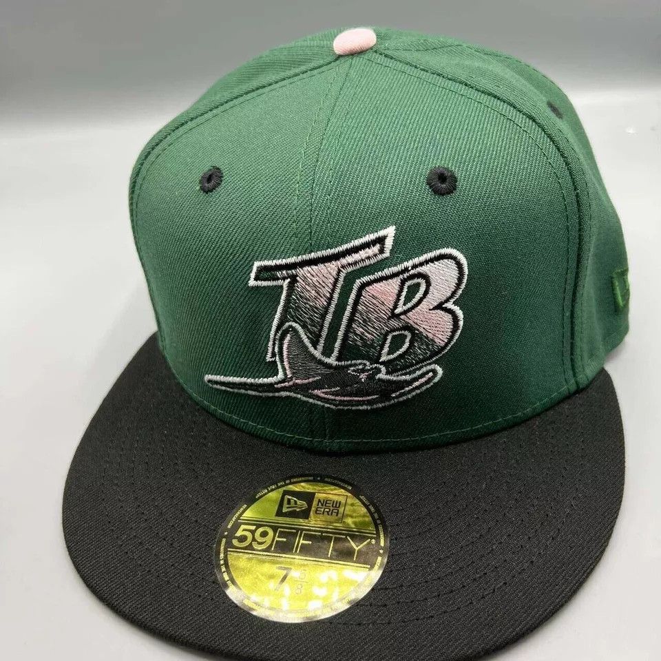 New Era Tampa Bay Rays Hat Men 7 5/8 59Fifty New Era Fitted Cap New Size ONE SIZE - 3 Thumbnail