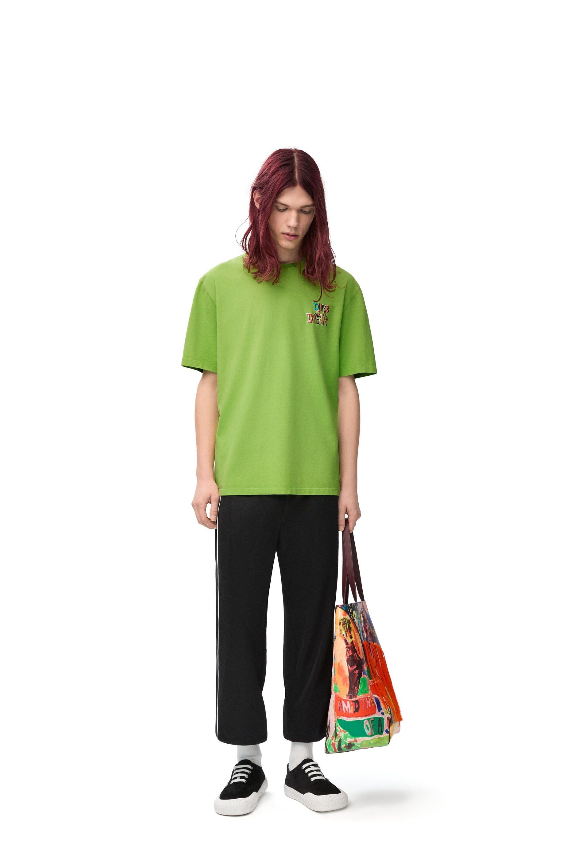Loewe o1mle0226 Loose Fit T-Shirt in Green Size US XXL / EU 58 / 5 - 2 Thumbnail