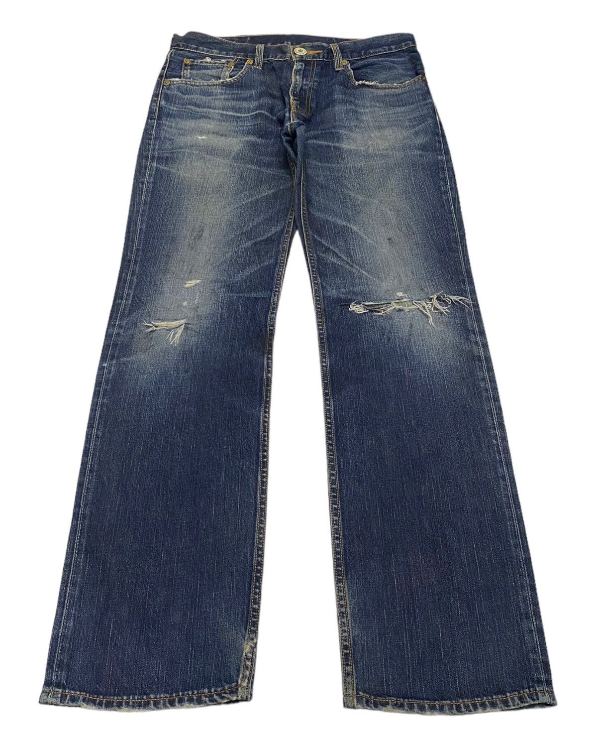 Levi's VINTAGE LEVIS 502 DISTRESSED DENIM JEANS Size US 34 / EU 50 - 1 Thumbnail