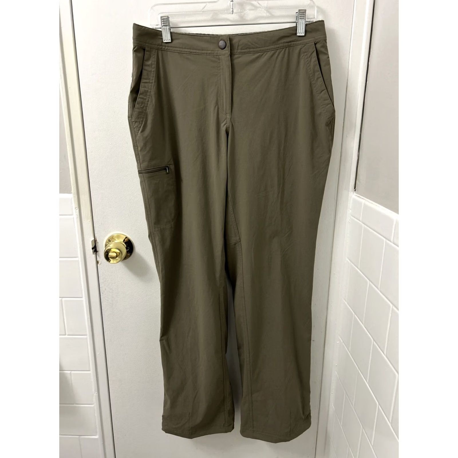 Vintage LL Bean Trail Pants Womens 10 Brown Water Repellent UPF 50+ Cargo Straight Leg 32x31 Mens Womens Girls Boys Size 24" / US 00 / IT 34 - 2 Thumbnail