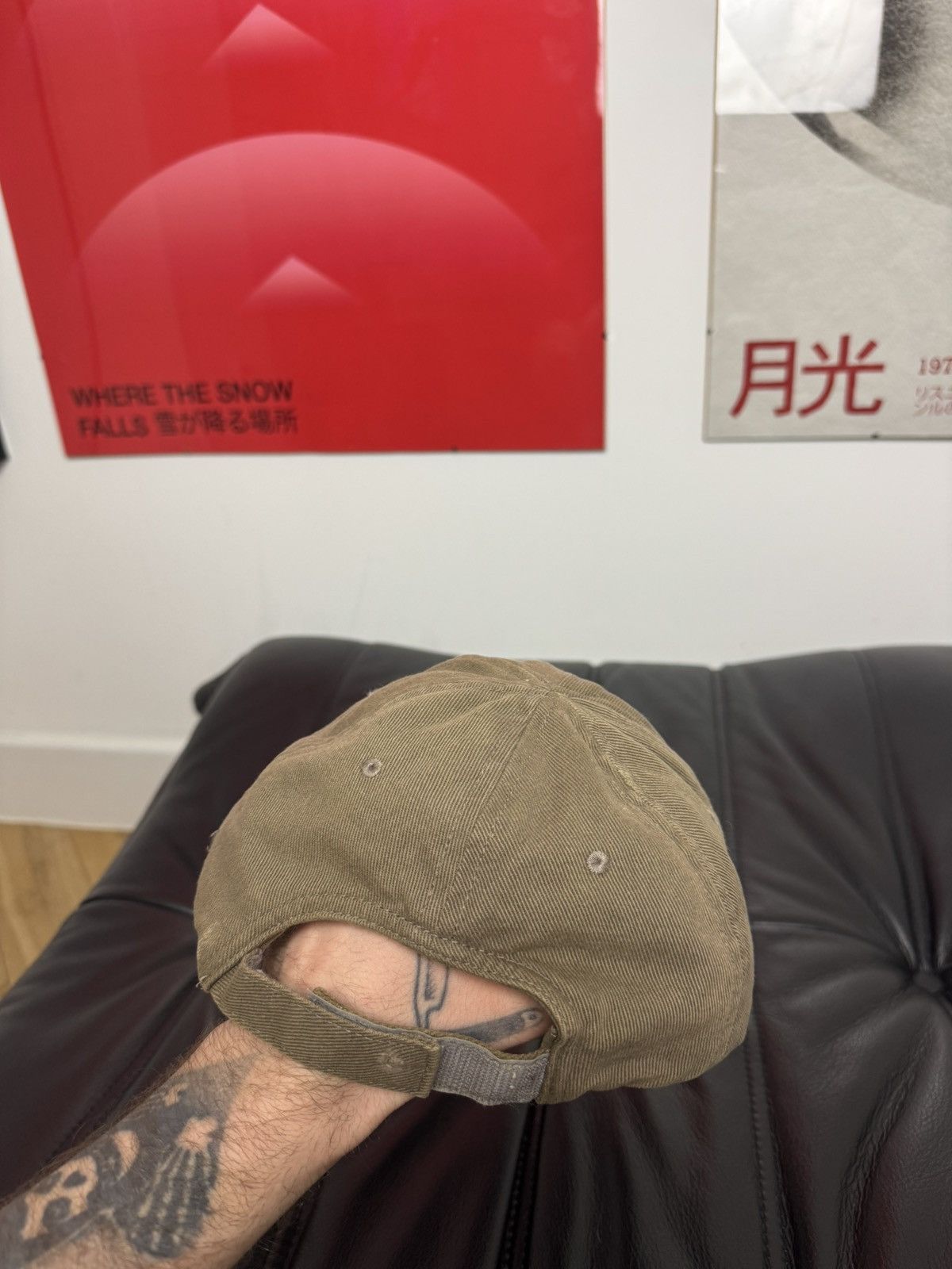 Balenciaga Balenciaga Demna Era Distressed Khaki Logo Designer Hat Cap Size ONE SIZE - 4 Thumbnail