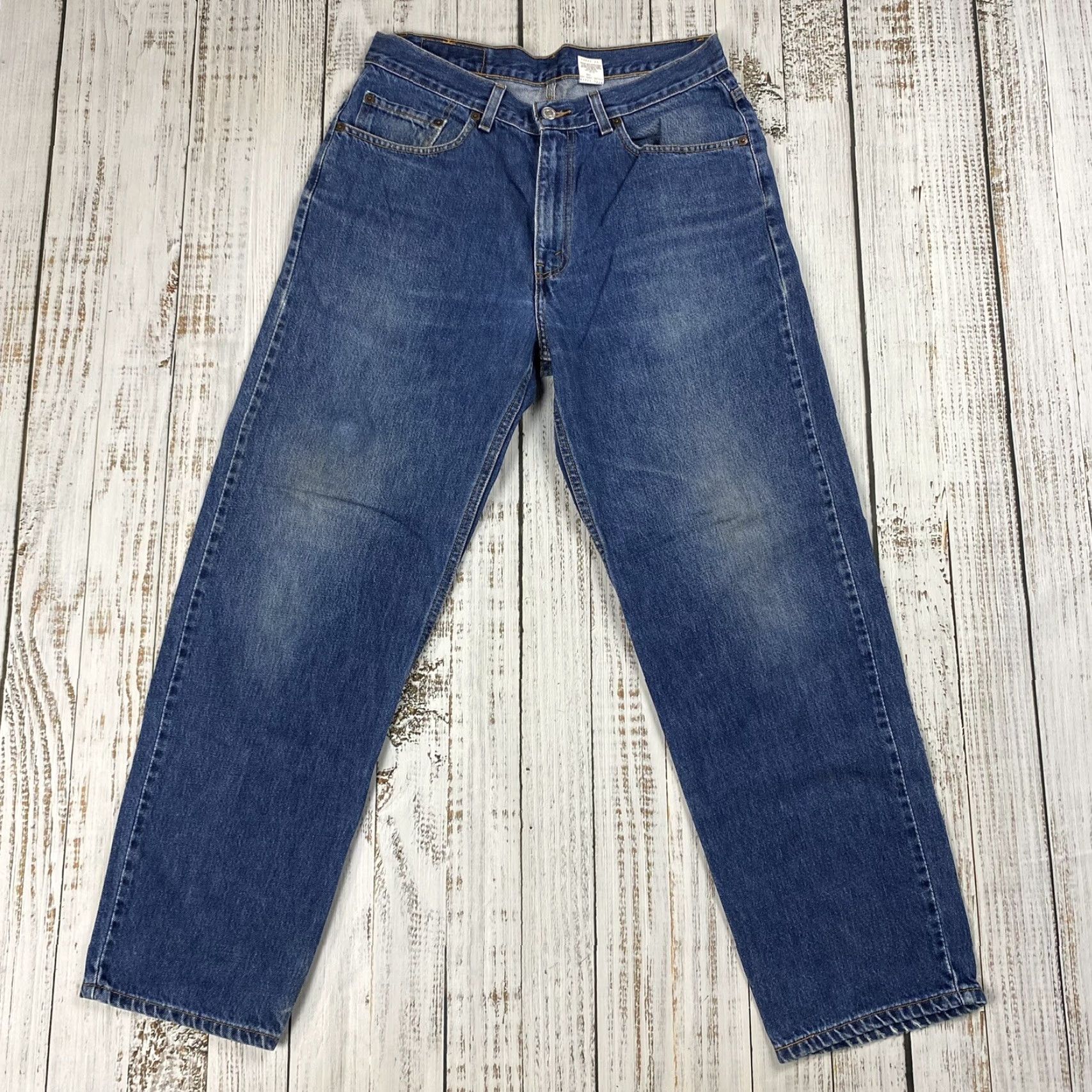 Levi's VINTAGE Levi's 901 Straight Leg Jeans 34x30 Medium Wash Distressed 90s Mens Size US 34 / EU 50 - 4 Thumbnail