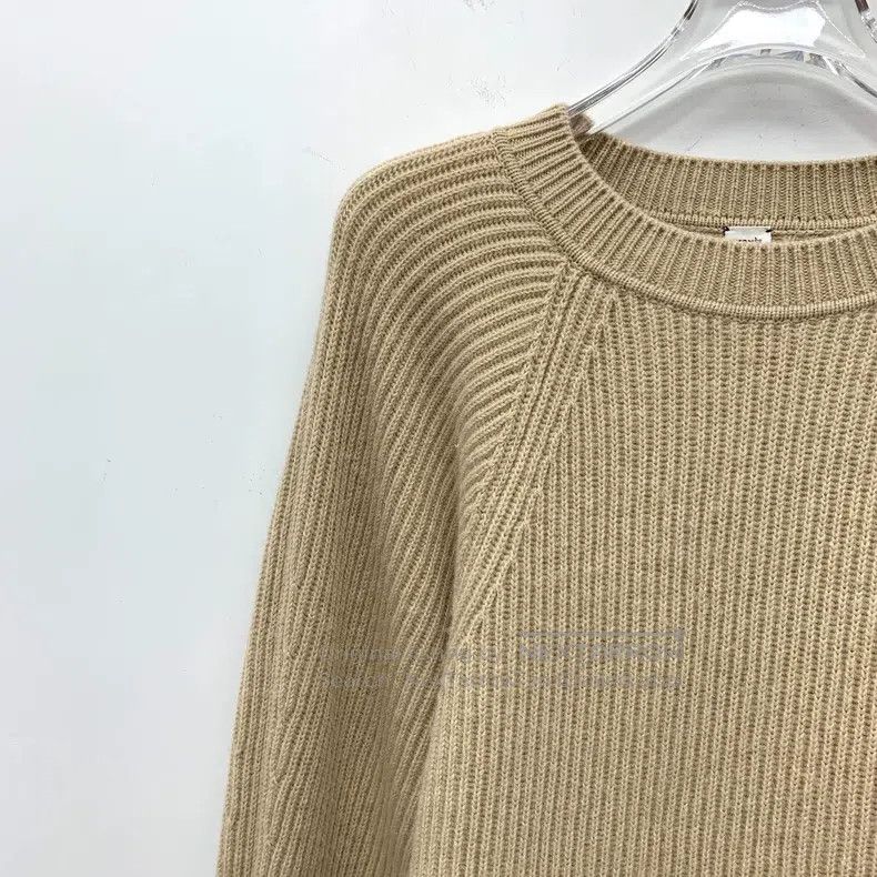 Hermes Hermes Light Brown Cashmere Round Neck Long Sleeve Knit Sw Size XS / US 0-2 / IT 36-38 - 3 Thumbnail