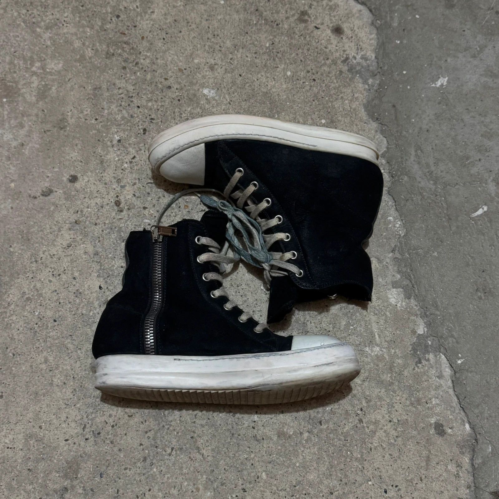Rick Owens Rick Owens shearling high top ramones Size US 7 / IT 37 - 3 Thumbnail