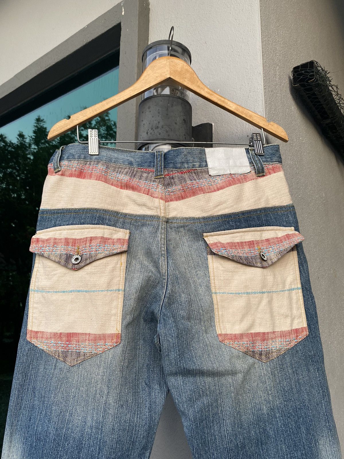 Japanese Brand × Vintage Vintage Sashiko Denim nice design Size US 35 - 7 Thumbnail