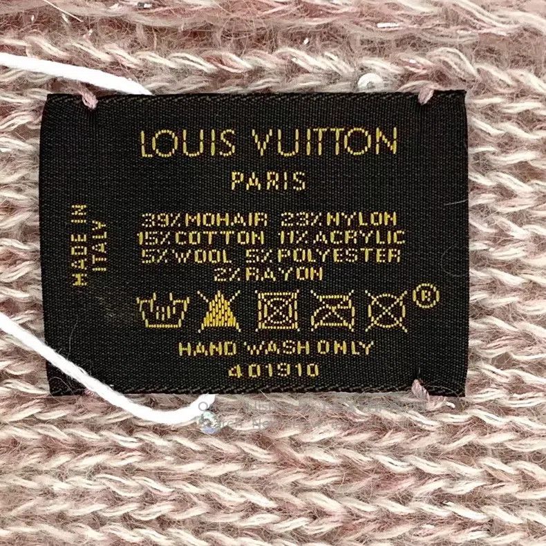 Louis Vuitton Louis Vuitton Pink logo presbyopic intarsia sequined mohai Size ONE SIZE - 8 Thumbnail