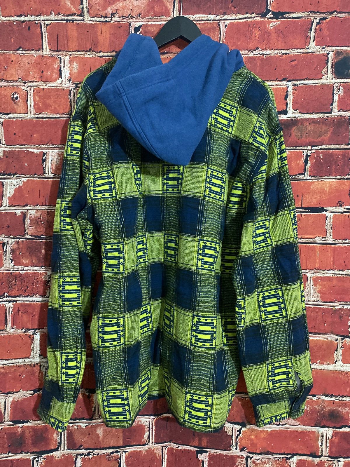 Supreme Supreme Hooded Shadow Plaid Shirt Navy Size US M / EU 48-50 / 2 - 5 Thumbnail