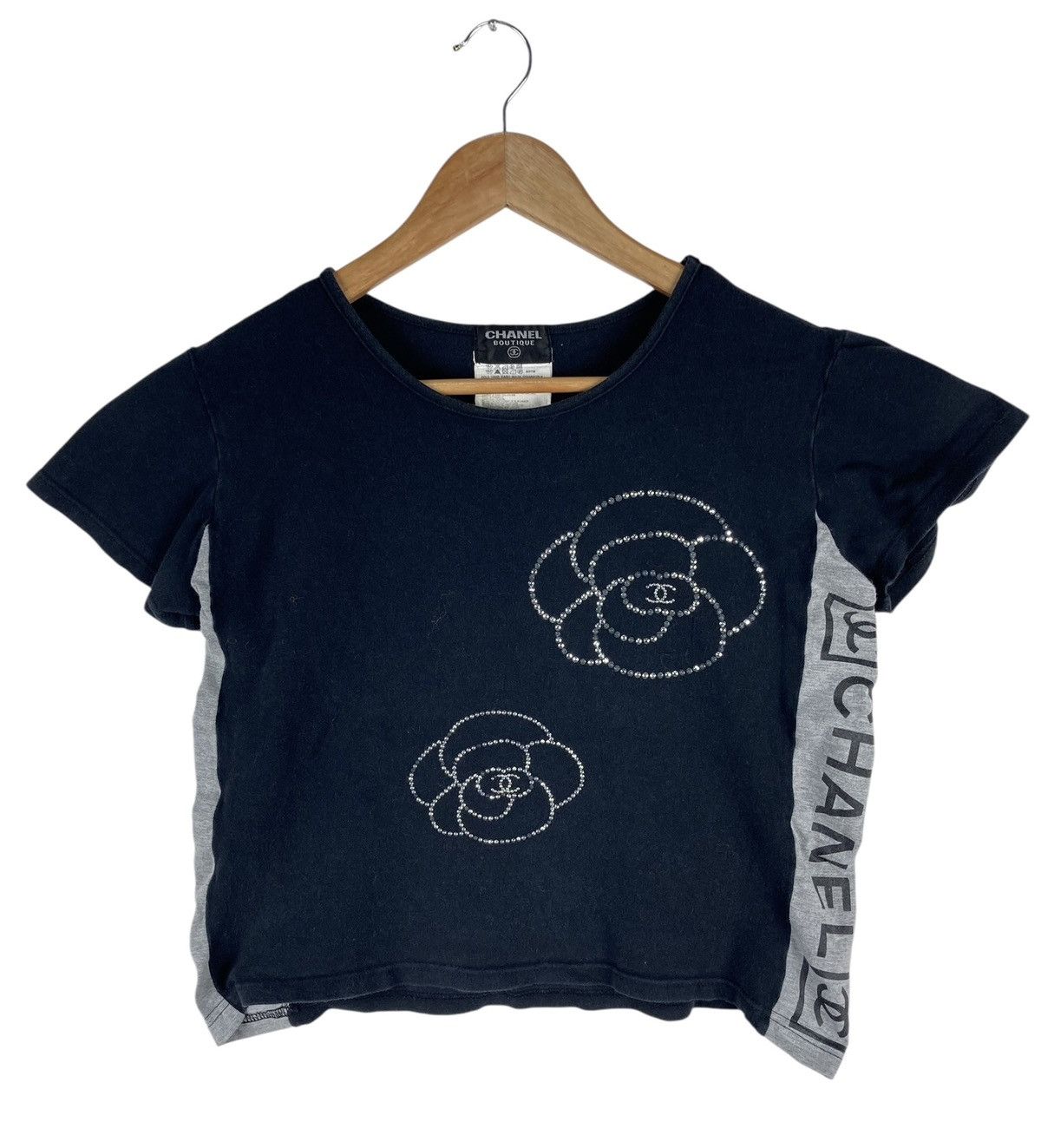 Chanel Chanel Boutique Flower Logo Crop Shirt Made in Italy Size S / US 4 / IT 40 - 2 Thumbnail