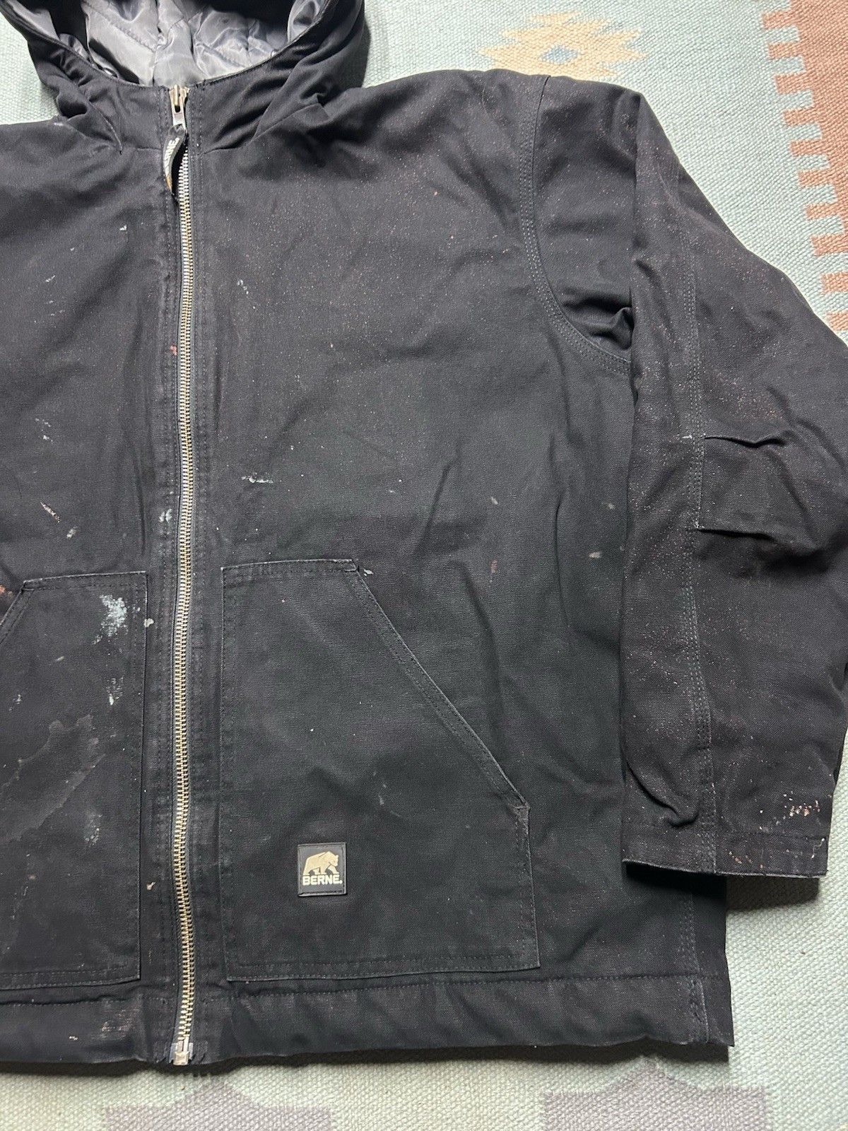 Vintage Vtg Berne hooded work jacket canvas carhartt distressed XXL Size US XXL / EU 58 / 5 - 3 Thumbnail