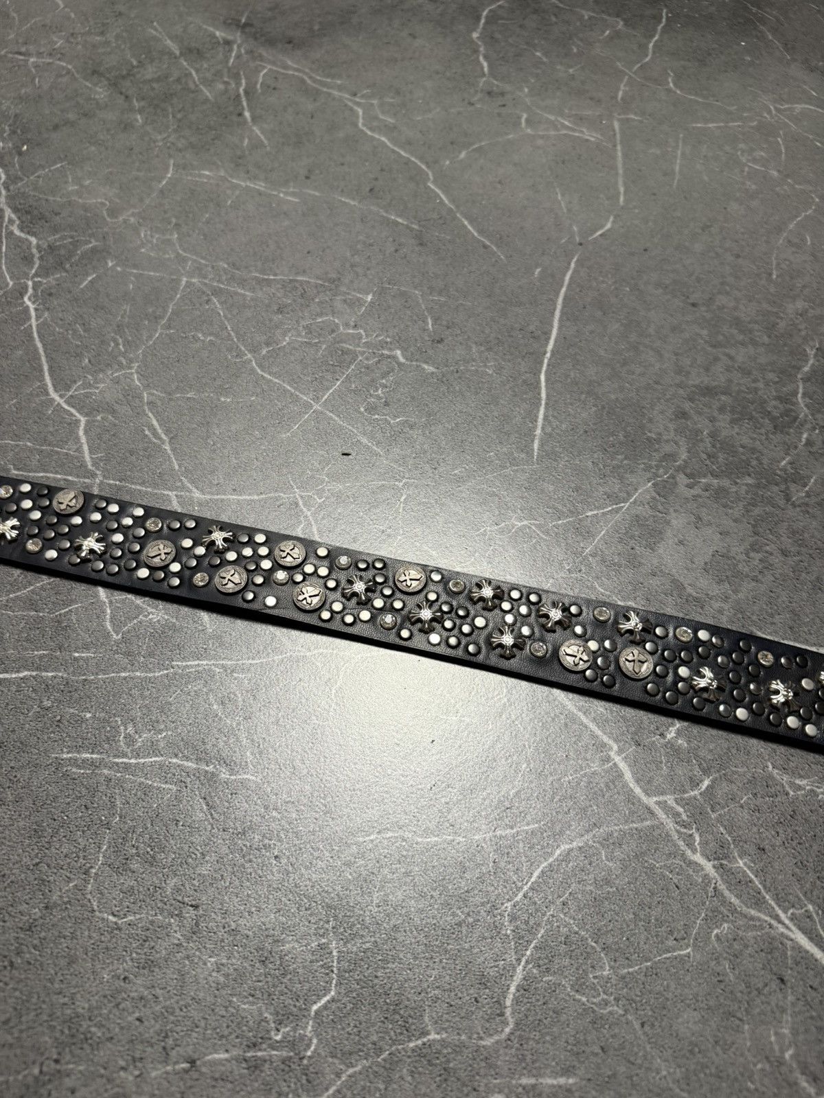Vintage 90’s drip like Chrome Hearts leather black belts Size ONE SIZE - 7 Thumbnail