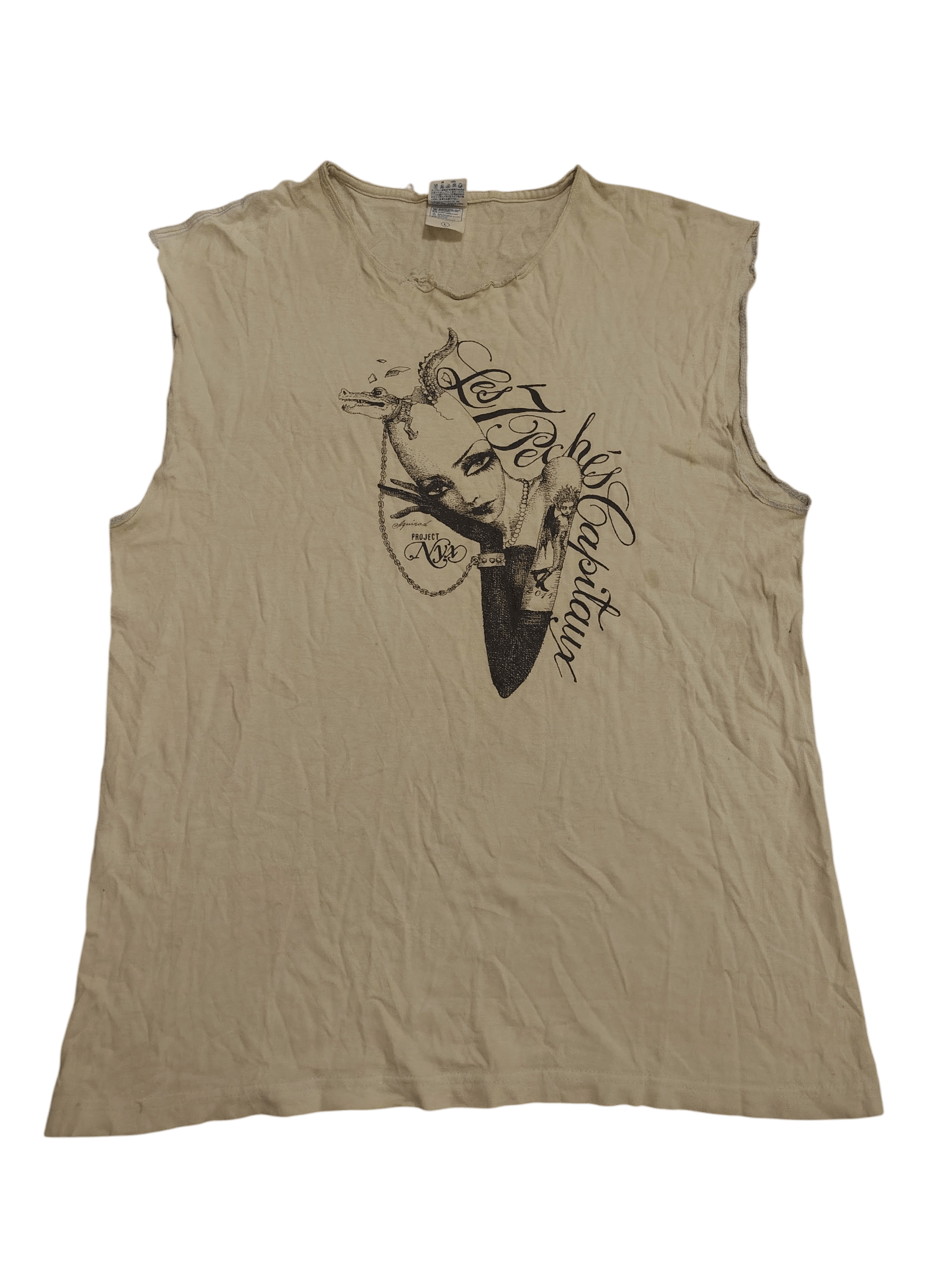 If Six Was Nine Rare Japanese project NYX seraphim diary Thrashed sleeveless Size US L / EU 52-54 / 3 - 1 Thumbnail