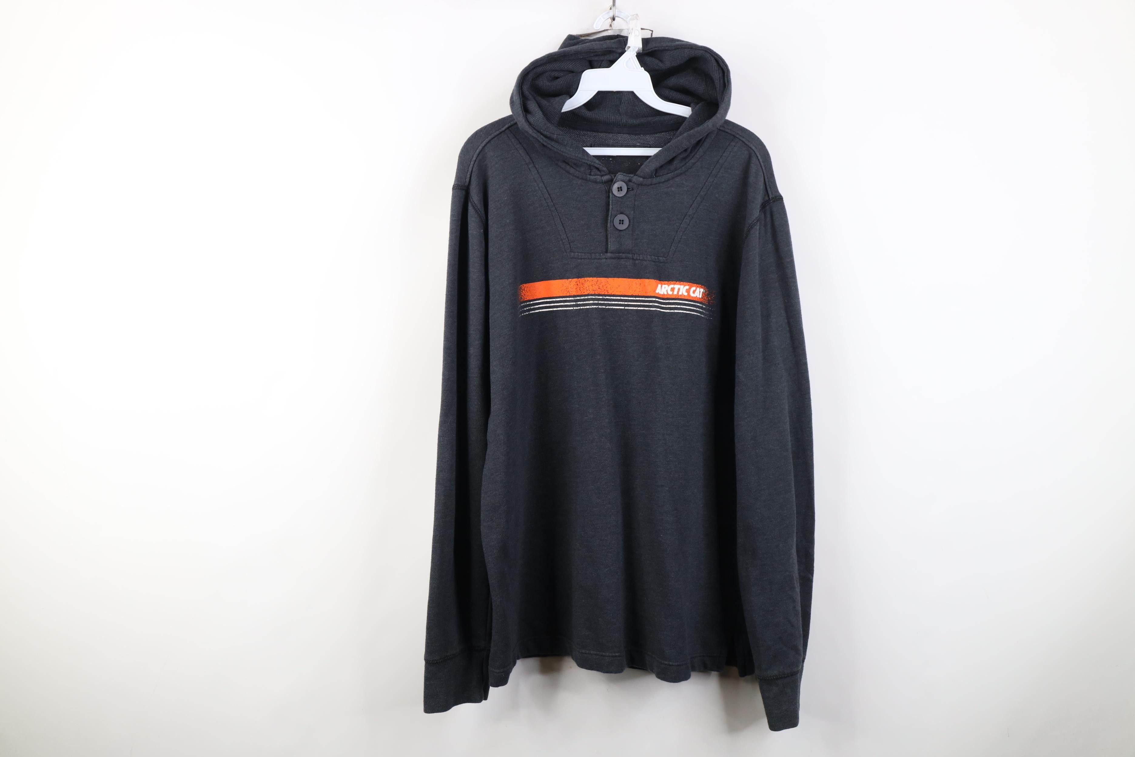 Vintage Vintage Arctic Cat Snowmobiles Henley Hoodie Sweatshirt Size US M / EU 48-50 / 2 - 1 Thumbnail