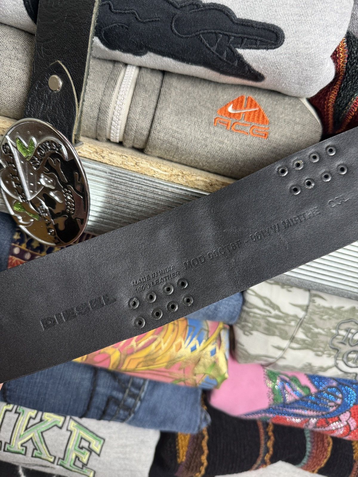 Diesel Vintage Diesel Studded Metal Logo Y2k Leather Archive Belt Size ONE SIZE - 14 Thumbnail