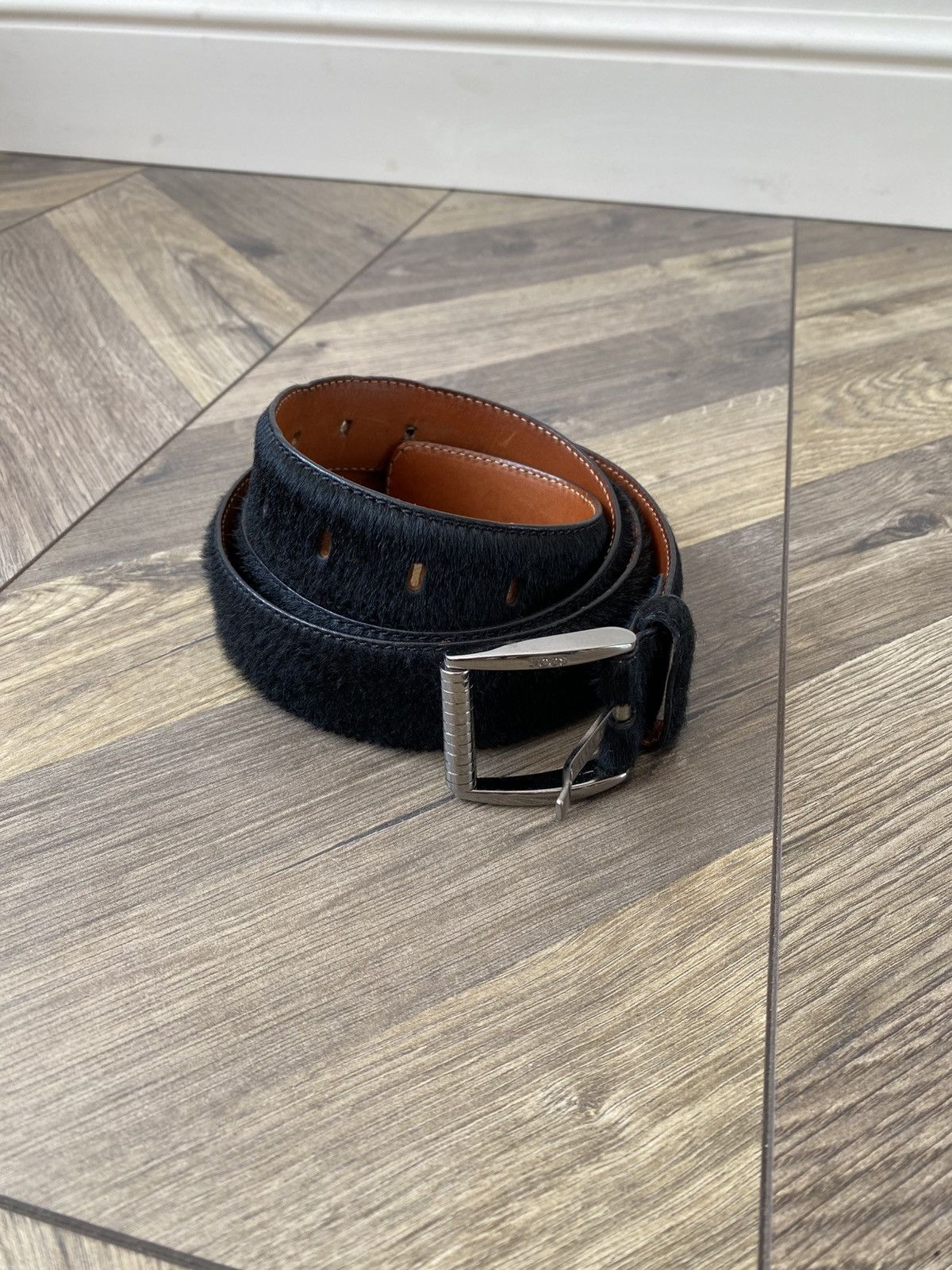 Tod's Vintage Tod’s Pony Hair Leather Belt Size ONE SIZE - 1 Thumbnail