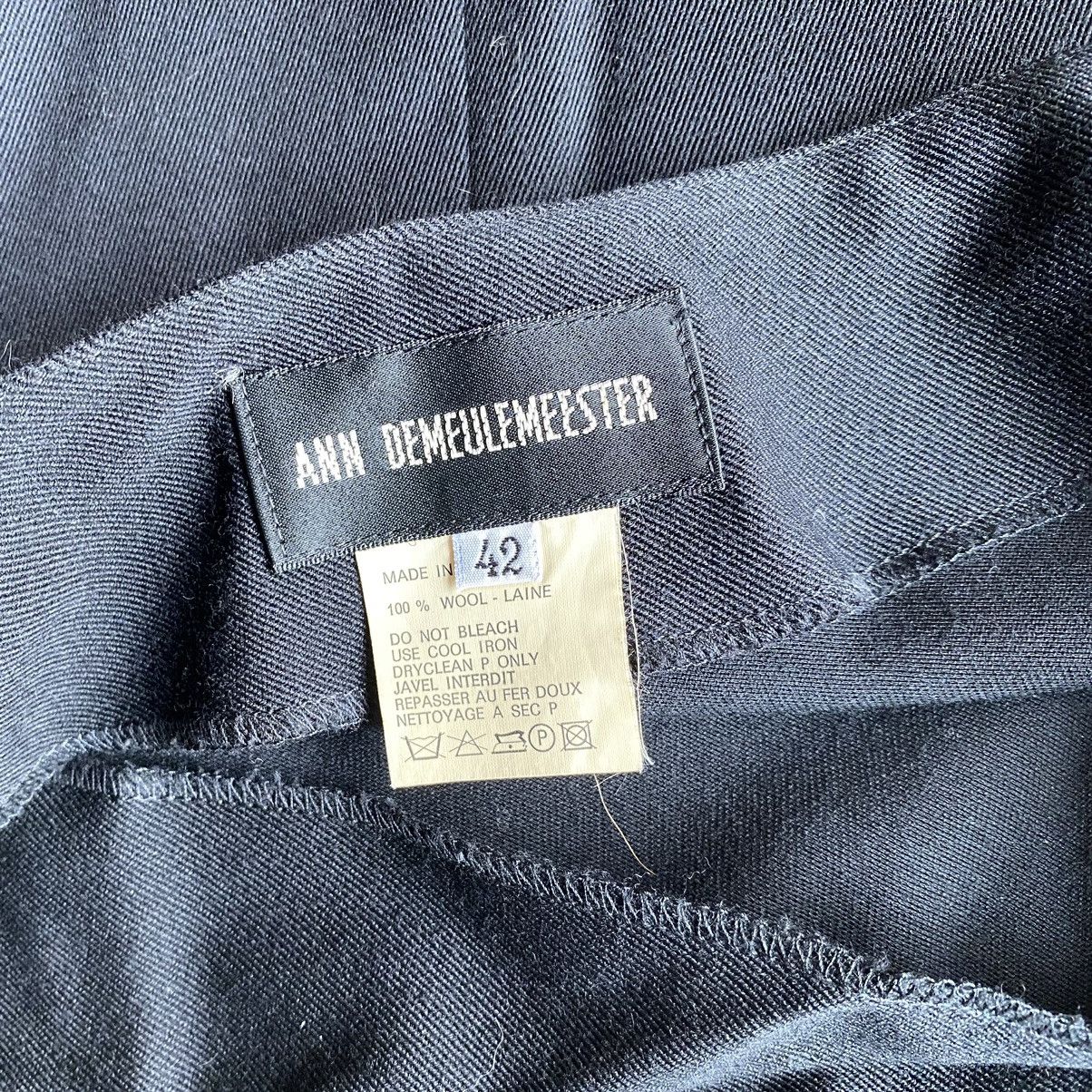 Ann Demeulemeester Diagonal Double Zip Wool Skirt Size 28" / US 6 / IT 42 - 4 Thumbnail