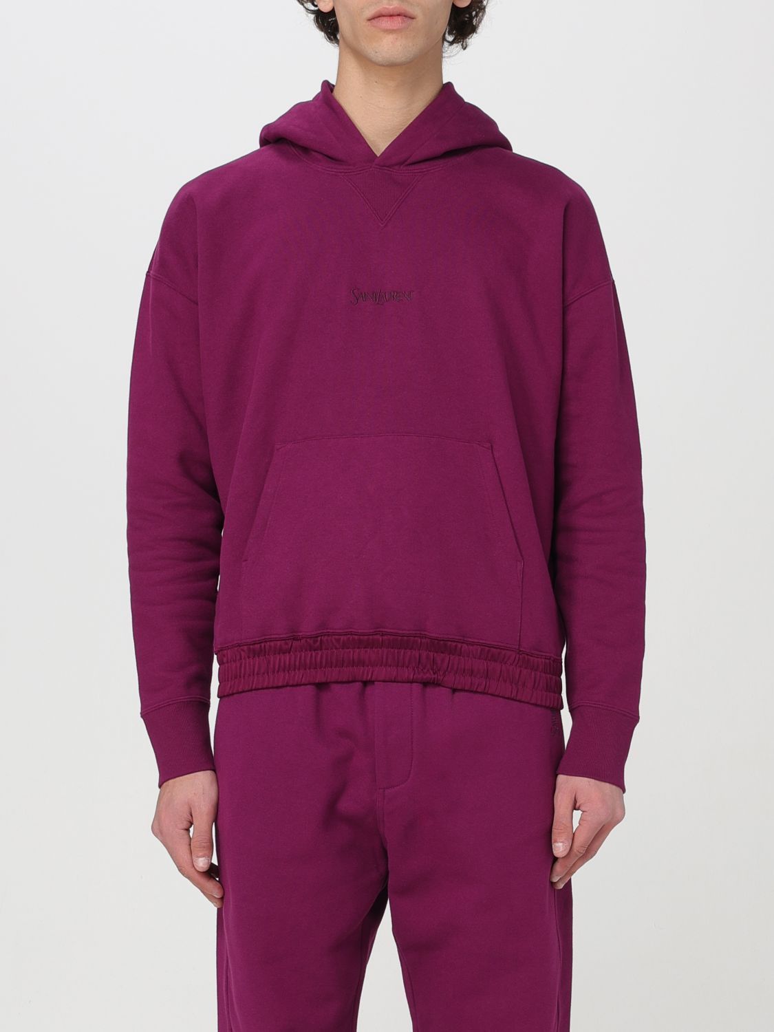 image of Saint Laurent Paris Saint Laurent Sweatshirt Men Fuchsia (Size XL)