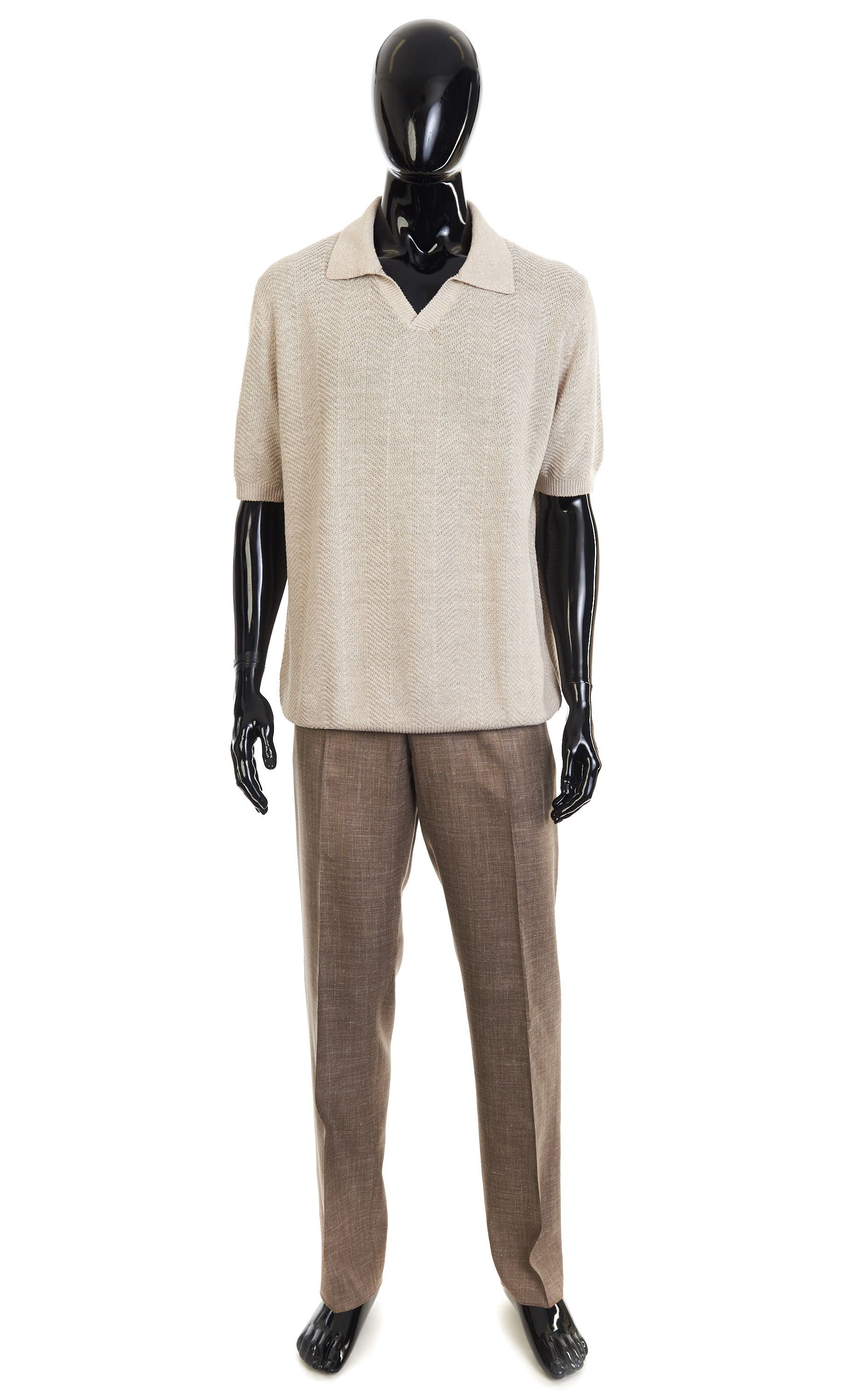 Other Brett Johnson Silk & Linen Buttonless Polo Shirt Size US S / EU 44-46 / 1 - 2 Thumbnail