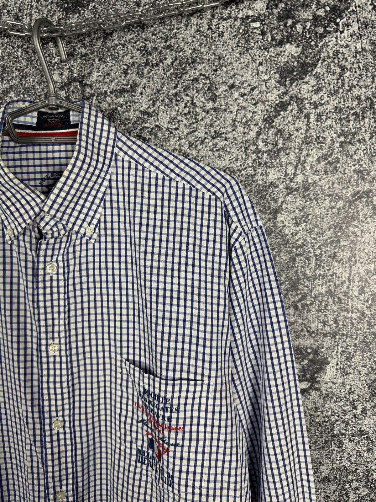 Paul & Shark Paul Shark Long Sleeve Plaid Shirt Button Up Luxury Size 43 Size US L / EU 52-54 / 3 - 2 Thumbnail