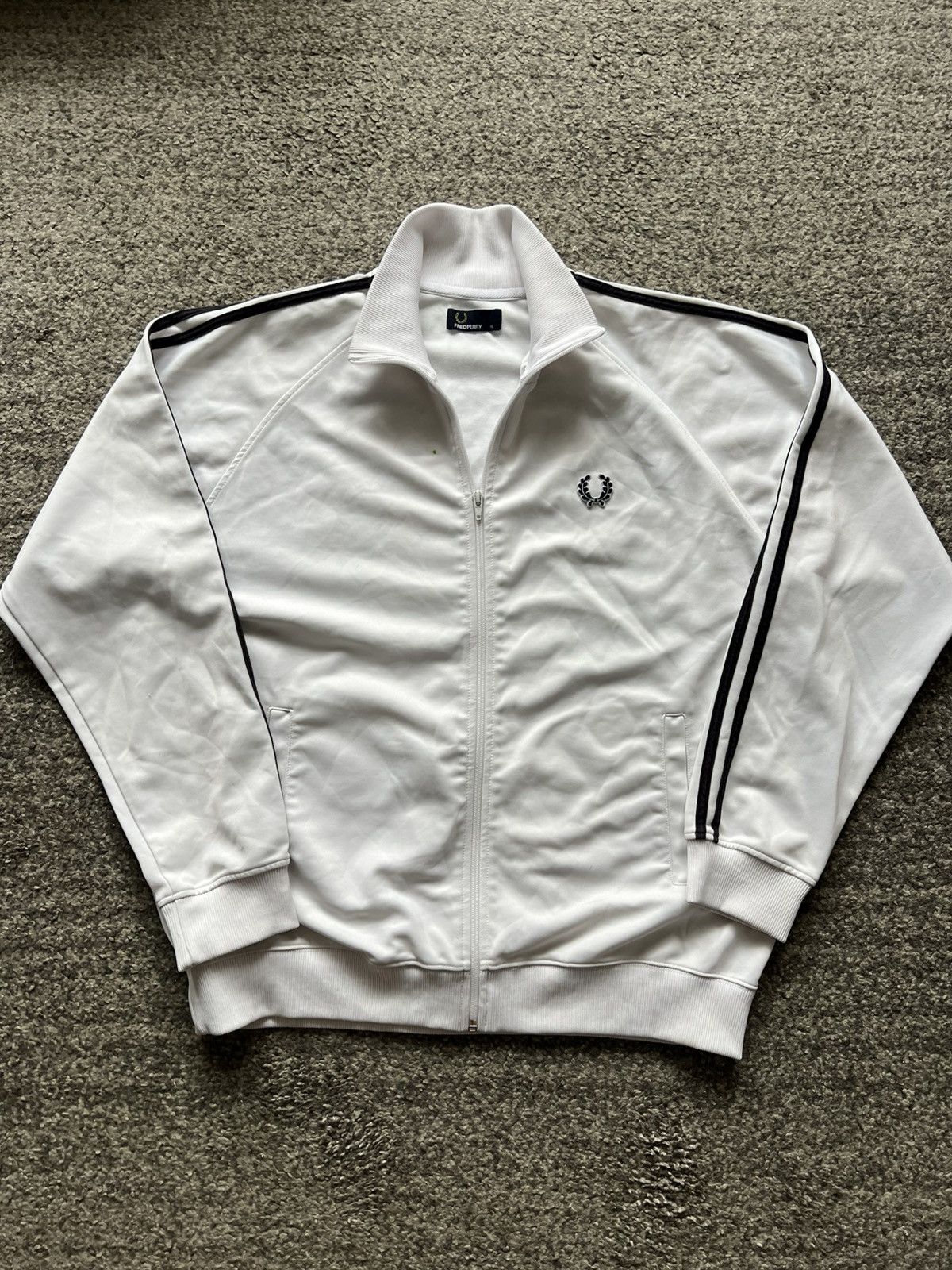 Fred Perry Fred Perry Jacket Mens Twin Taped Track Size US XL / EU 56 / 4 - 2 Thumbnail