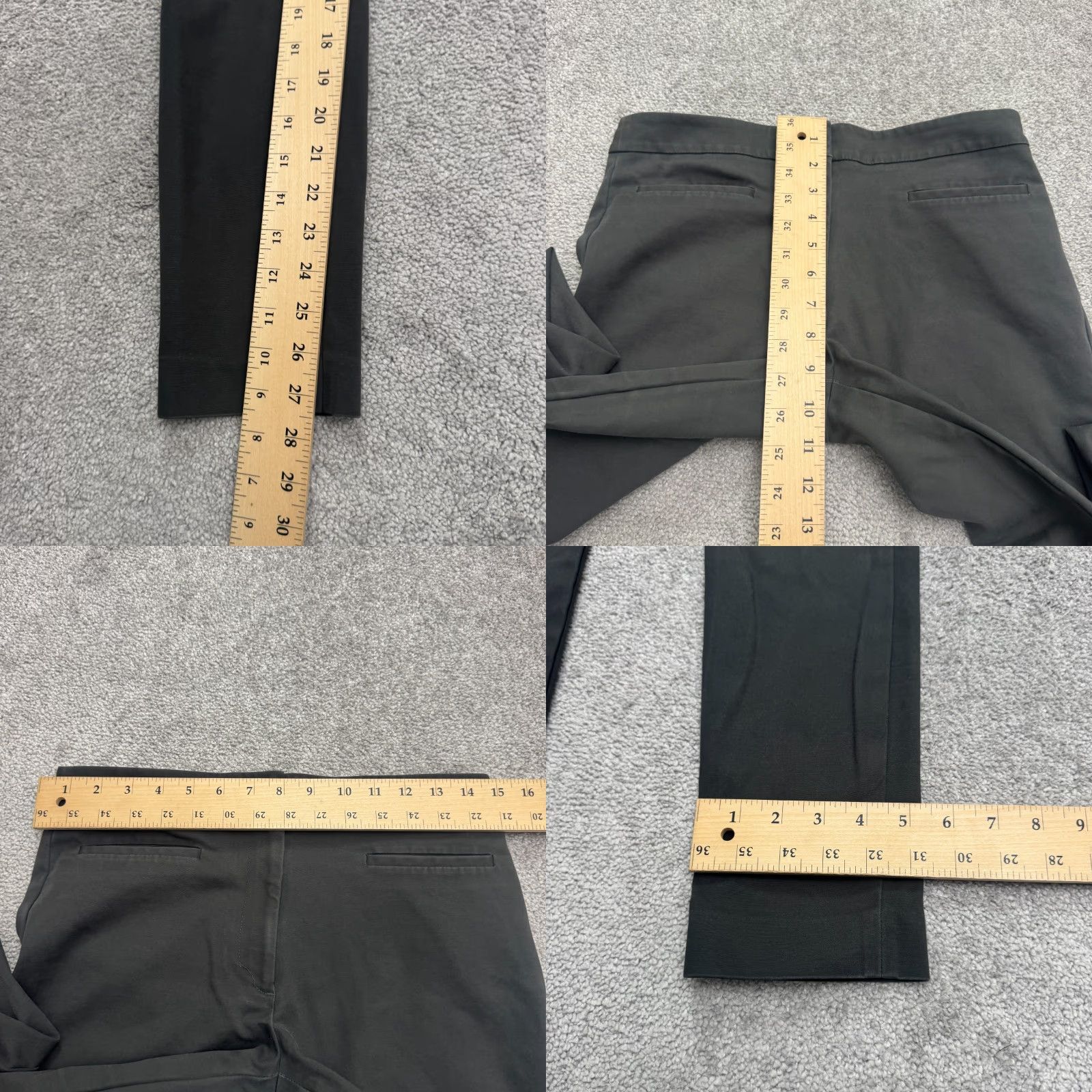Club Monaco VINTAGE Not Applicable Club Monaco Women's Dress Pants Straight Fit Casual Workwear Black 6 Cotton Blend Mid Rise 30x27 Size 28" / US 6 / IT 42 - 8 Thumbnail