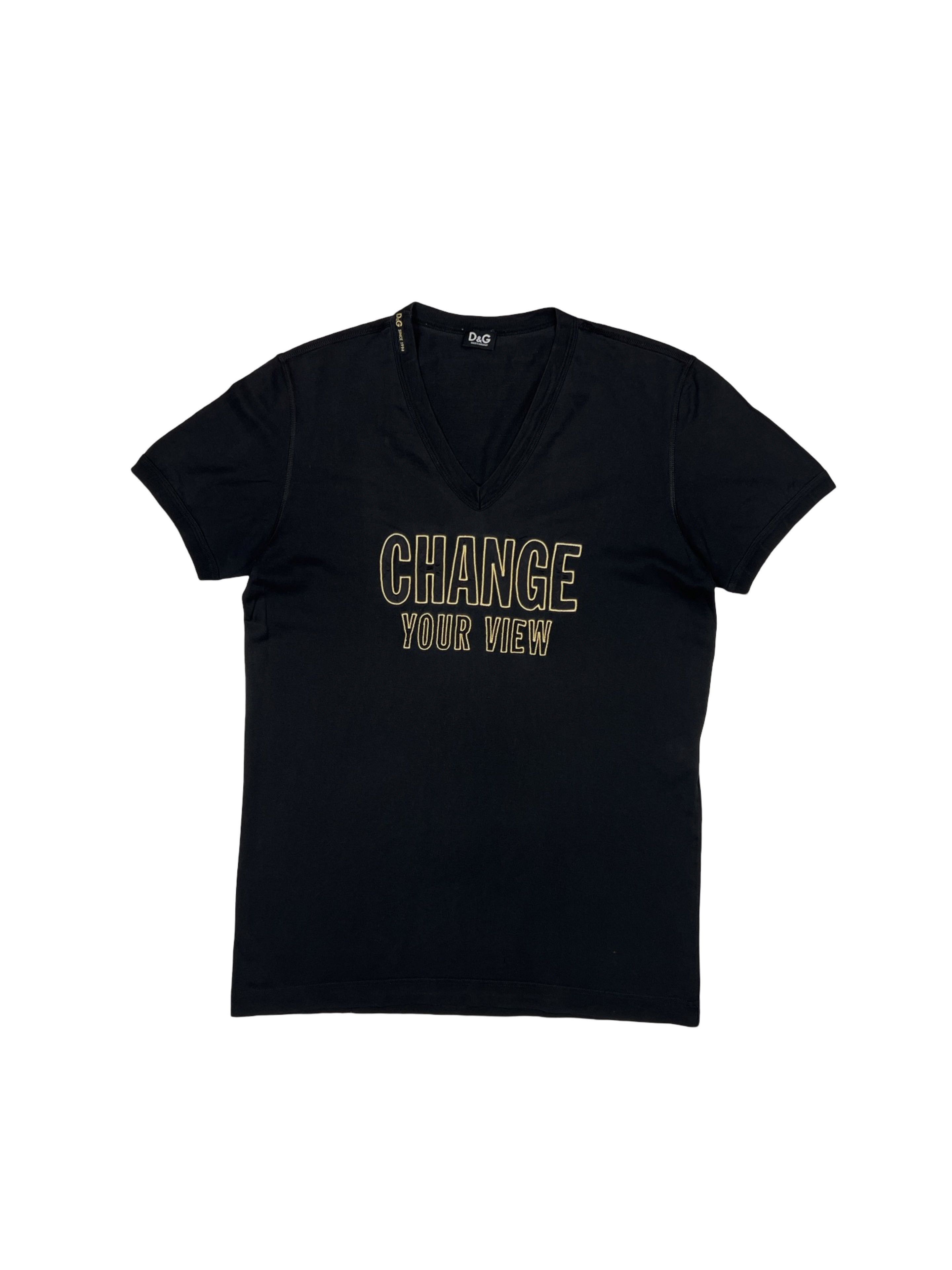 Dolce & Gabbana × Vintage Vintage Dolce & Gabbana Front Embroidery Logo Tee Size US L / EU 52-54 / 3 - 1 Thumbnail