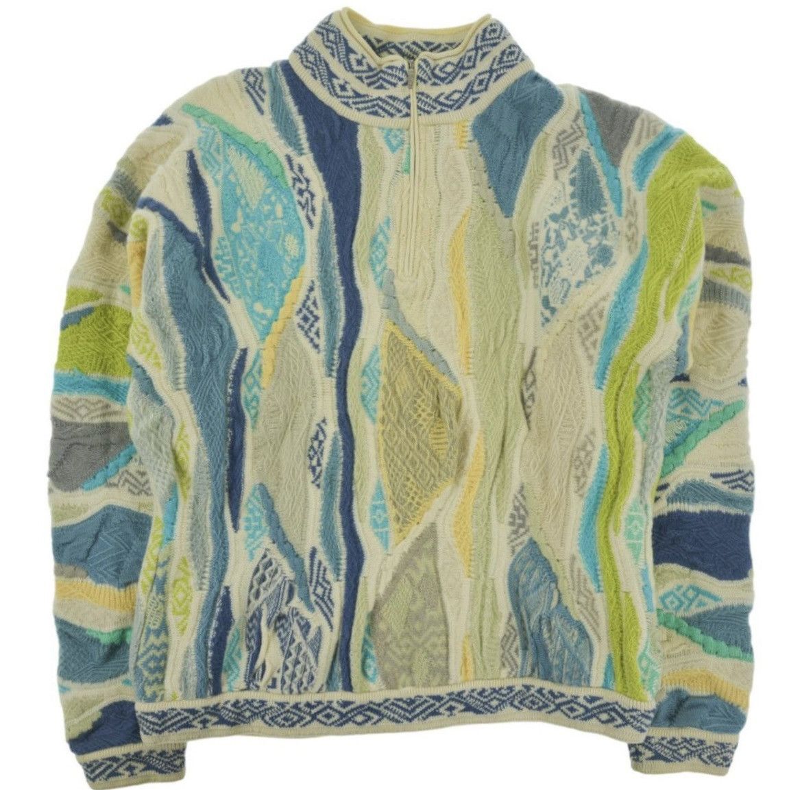 Coogi Knit half zip Coogi thick wool rare Size US M / EU 48-50 / 2 - 1 Thumbnail