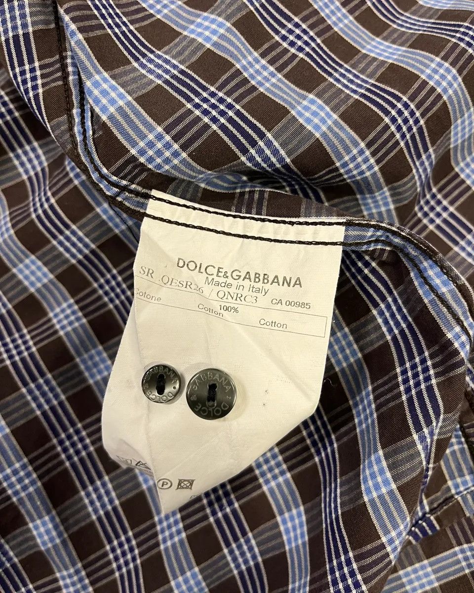Dolce & Gabbana AW2006 Dolce & Gabbana Navy Checkered Plaid Shirt Size US M / EU 48-50 / 2 - 10 Thumbnail