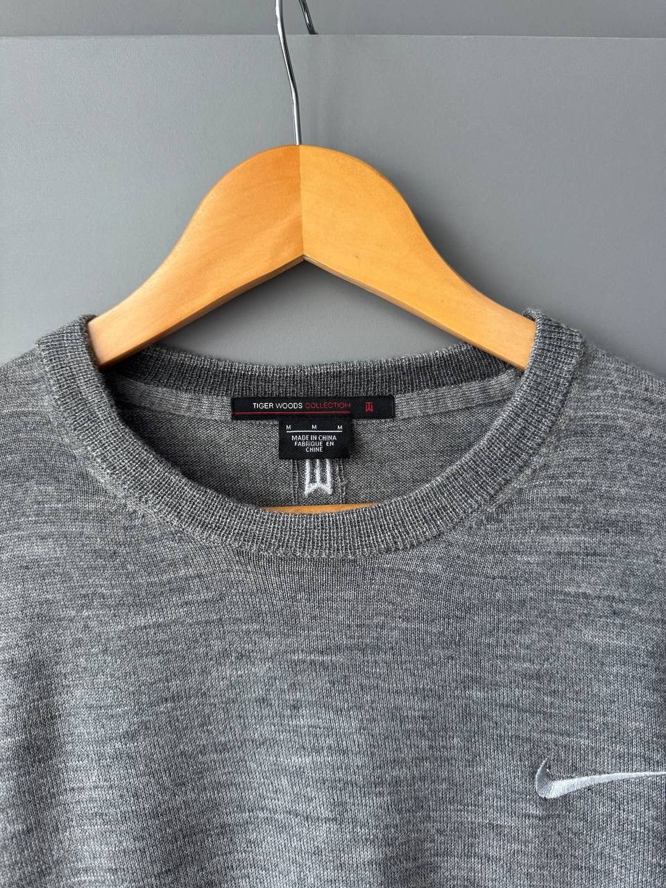 Nike × Tiger Woods Nike Tiger Woods Grey Wool Sweater Size US M / EU 48-50 / 2 - 2 Thumbnail