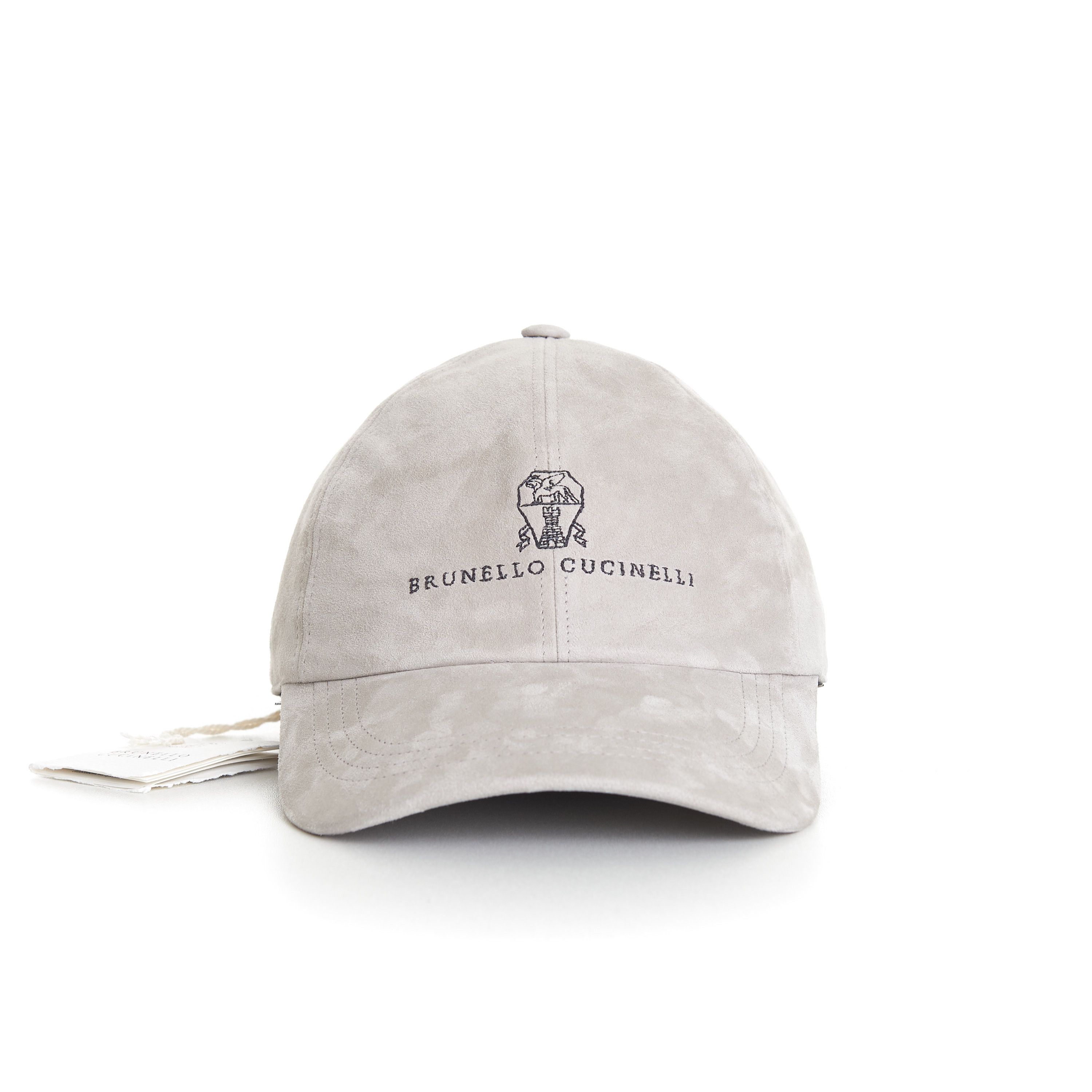 Brunello Cucinelli Baseball Cap In Suede With Embroidered Logo Size ONE SIZE - 1 Thumbnail