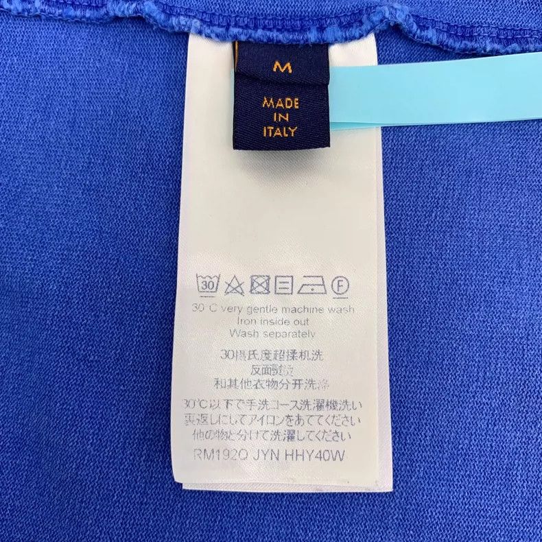 Louis Vuitton Louis Vuitton Dark Blue Back Instruction Cotton Crew Neck Size US M / EU 48-50 / 2 - 7 Thumbnail