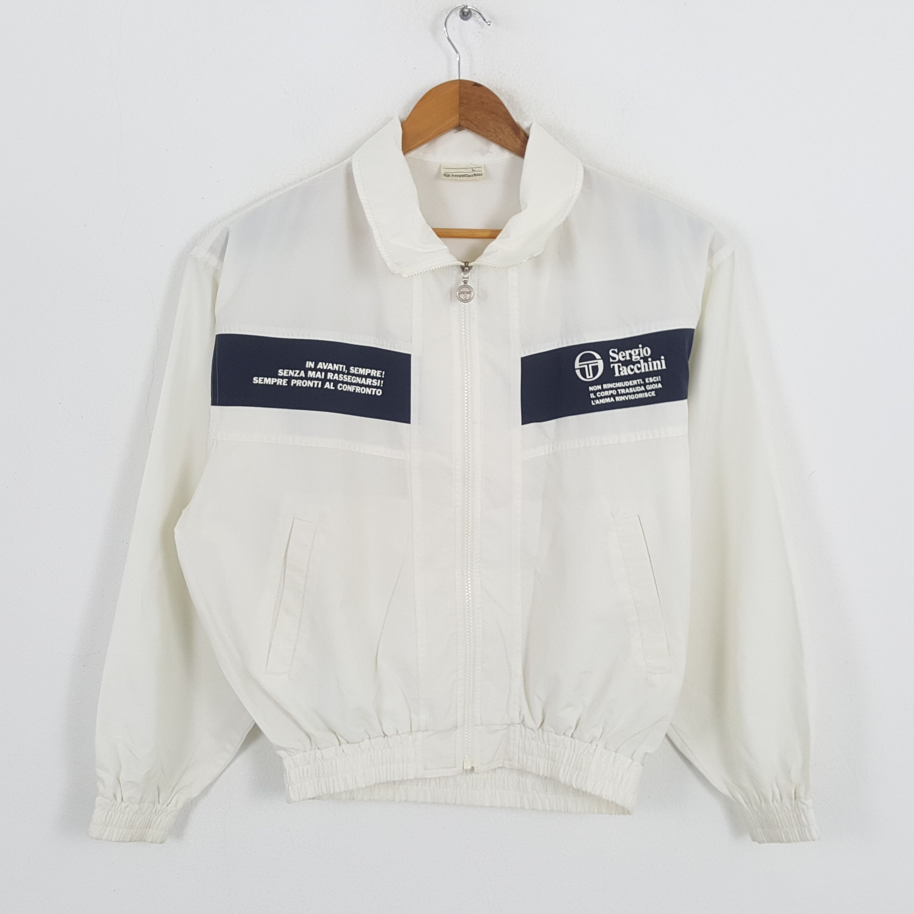 Japanese Brand × Sergio Tacchini × Vintage Vintage SERGIO TACHINI Sportswear Brand Windbreaker Jacket Size US XL / EU 56 / 4 - 1 Thumbnail