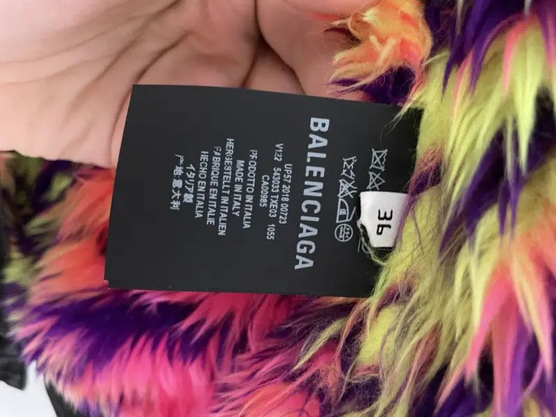 Balenciaga Balenciaga Multicolor fur lined black denim jacket Carti Size US M / EU 48-50 / 2 - 5 Thumbnail
