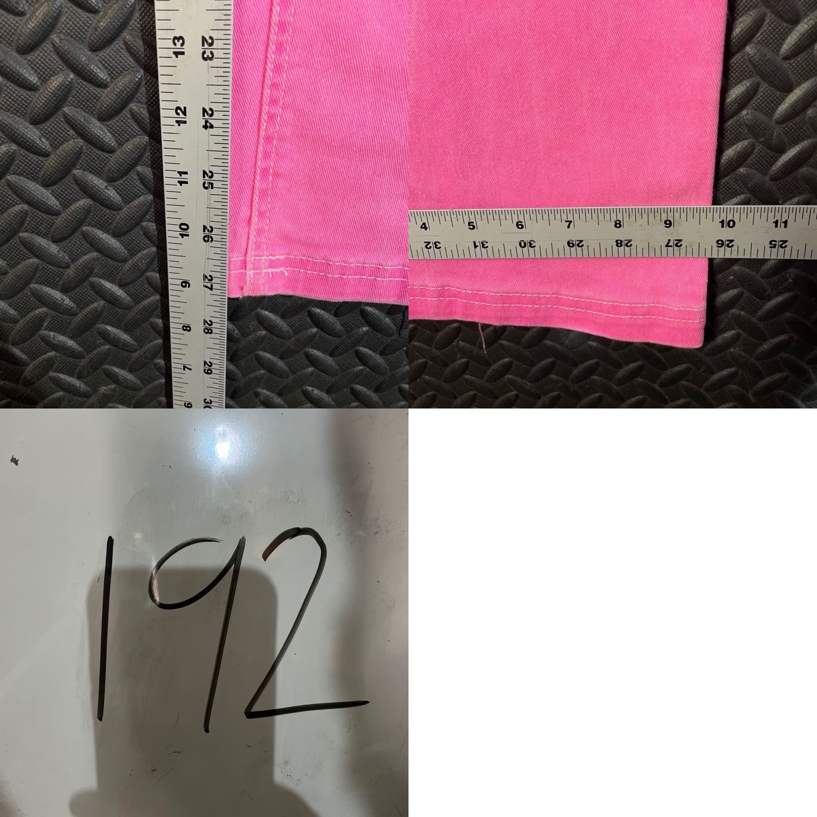 Vintage American Bazi Hot Pink Wide Leg Womens High Waisted Denim Jeans Size 12 13 Pink Wide-Leg Jeans Size 34" / US 12 / IT 48 - 8 Thumbnail