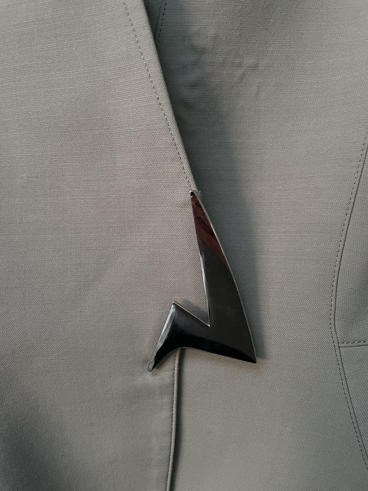 Thierry Mugler Thierry Mugler 80’s Archive Nude Wool Blazel Metal Logo Size XS / US 0-2 / IT 36-38 - 7 Thumbnail