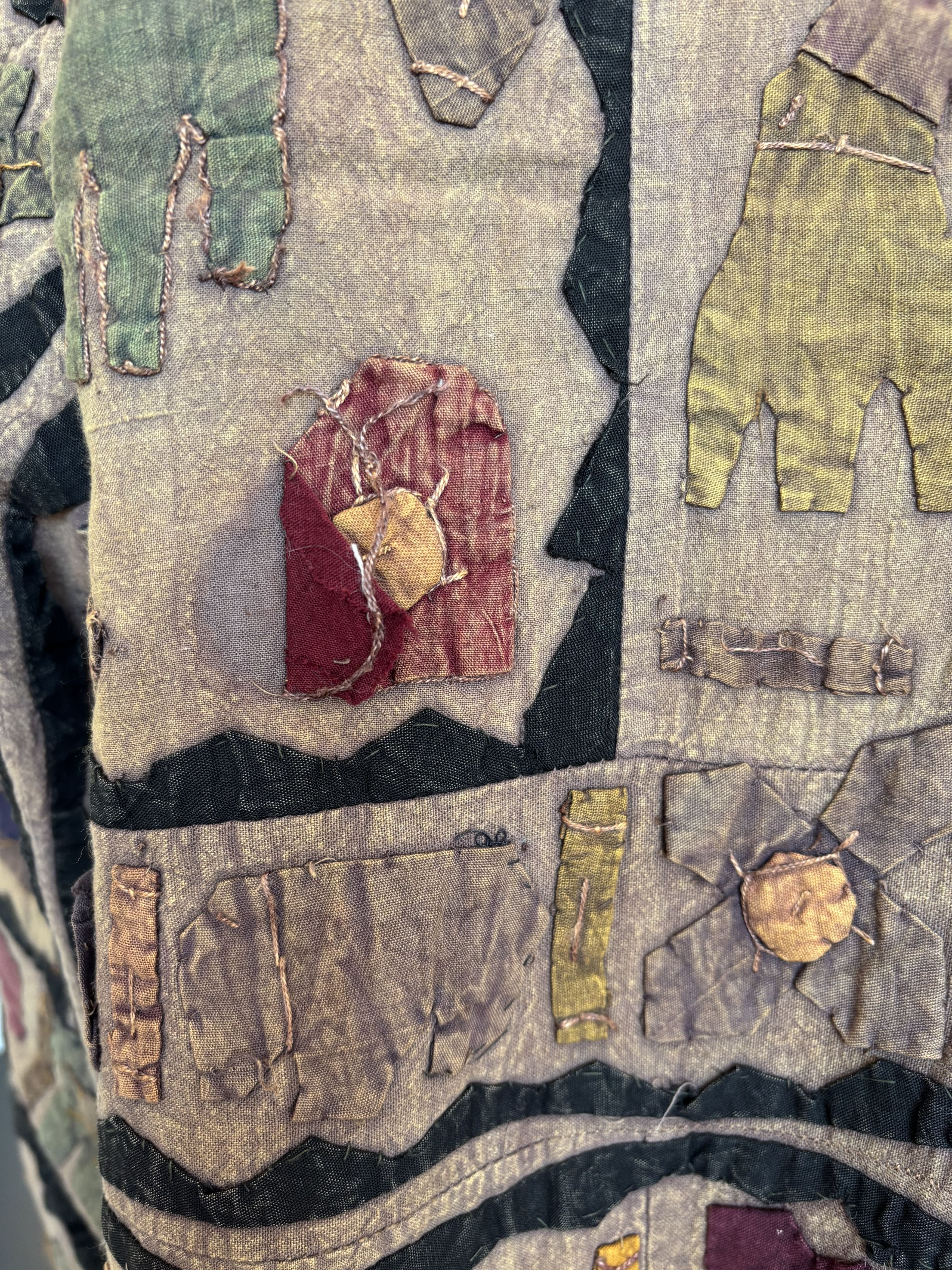 Handmade Vintage Indian Patchwork Handmade Long Winter Women Dress Size S / US 4 / IT 40 - 9 Thumbnail