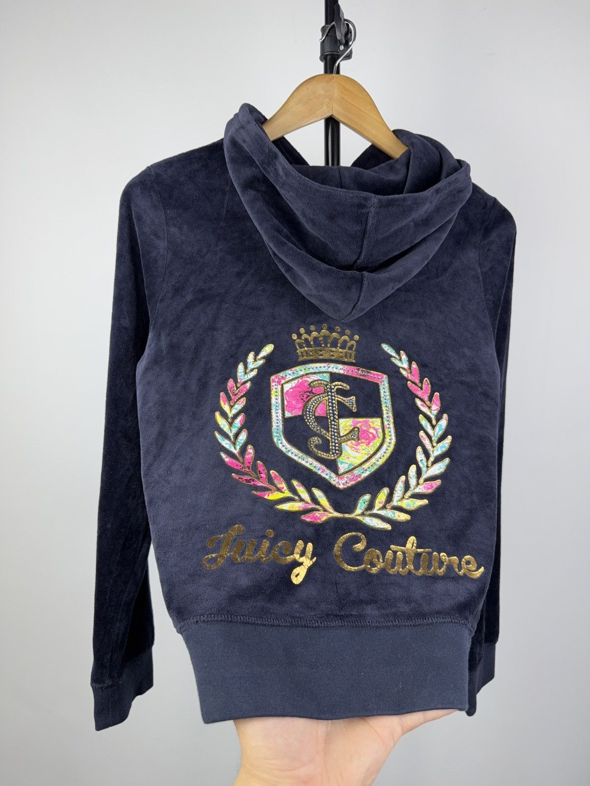 Juicy Couture Vintage 00s Retro Sexy Juicy Couture Full zip Hoodie Size L / US 10 / IT 46 - 9 Thumbnail
