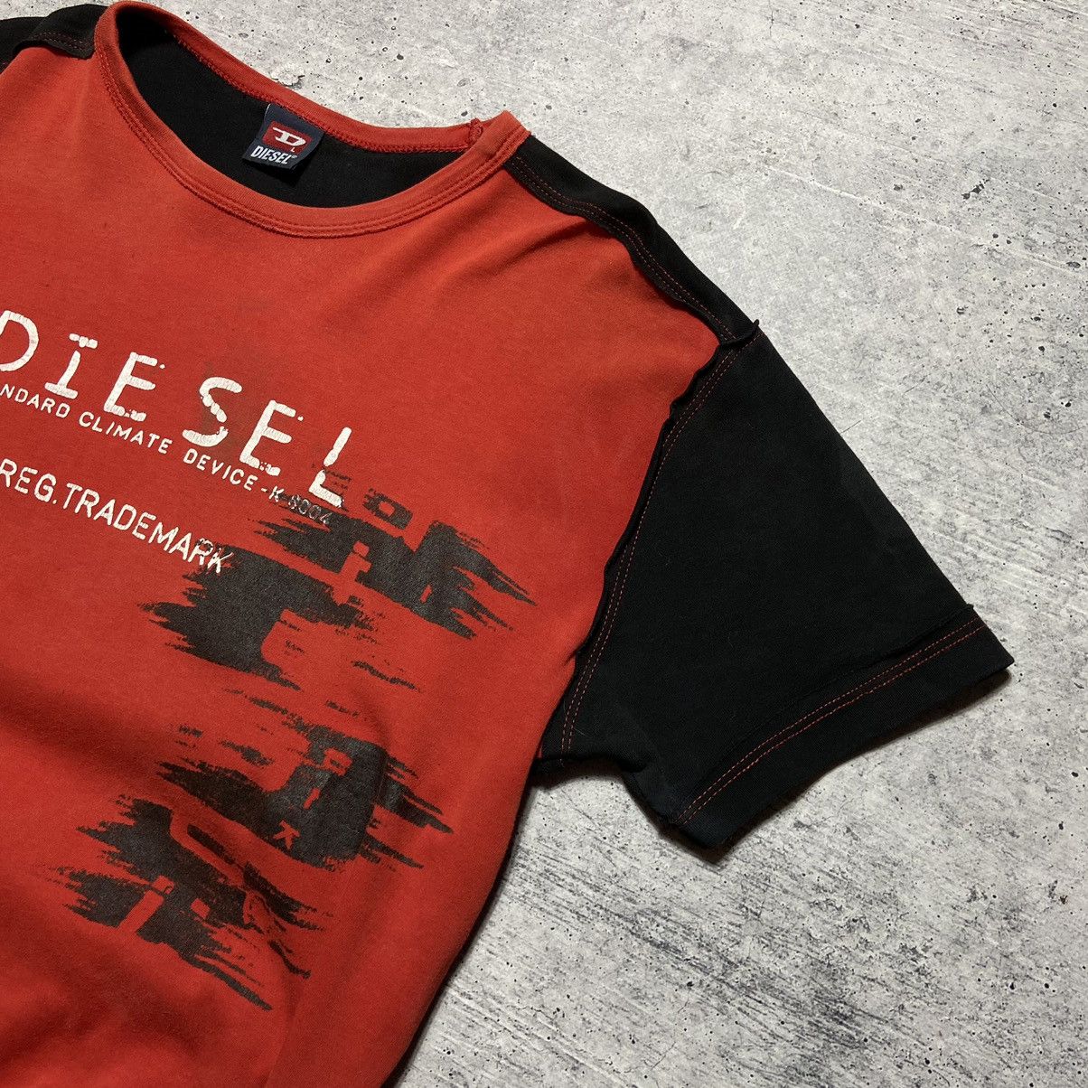 Diesel × Vintage 📌 Crazy Vintage Diesel Custom Patchwork Tee Size US L / EU 52-54 / 3 - 3 Thumbnail