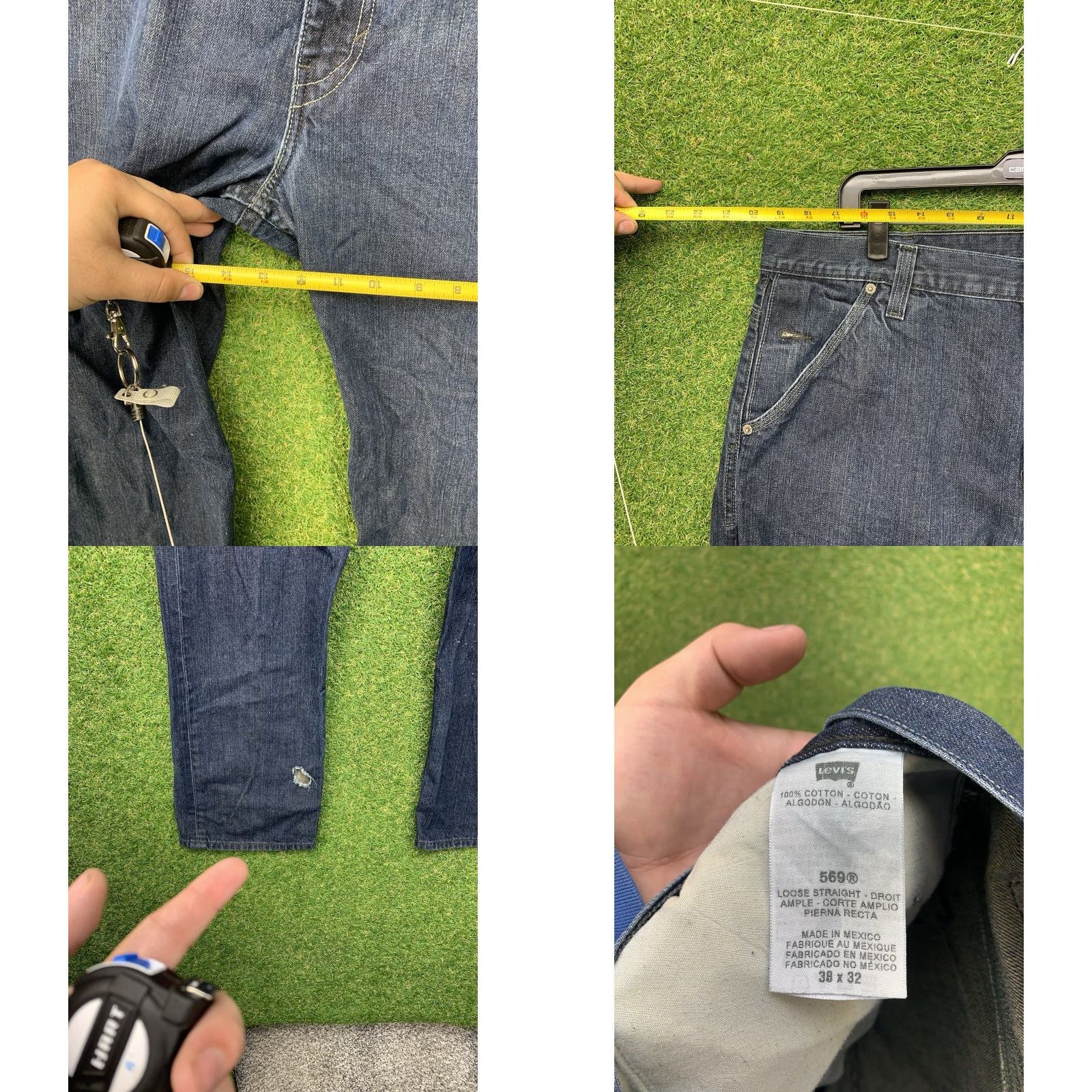 Levi's Levi's 569 Jeans Mens Large Regular Dark Wash Denim Zip 5-Pocket Straight Casual Pants 38x32 Mens Size US 38 / EU 54 - 8 Thumbnail