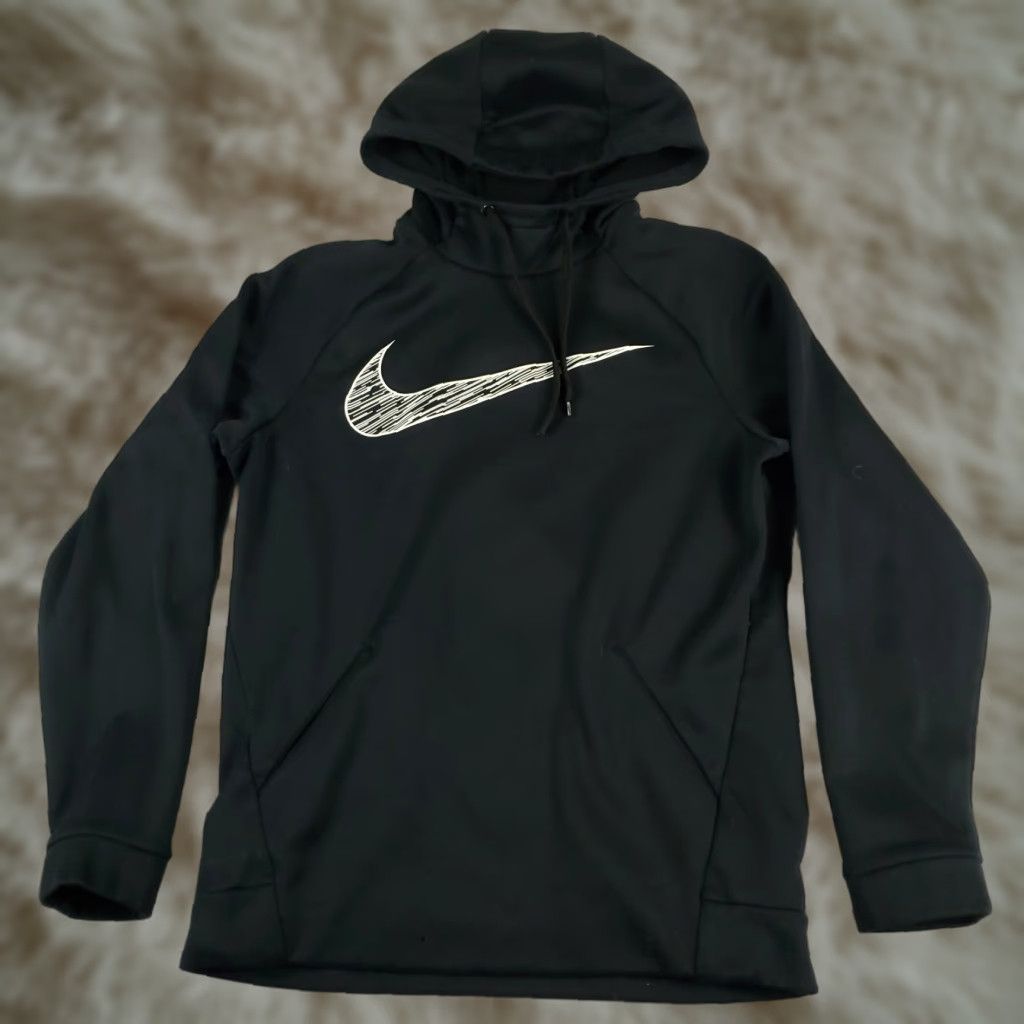 Nike Nike Hoodie Mens Small Black Swoosh Pullover Sweatshirt Mock Neck Lace Up Logo Casual Sweatshirt Size US S / EU 44-46 / 1 - 1 Thumbnail