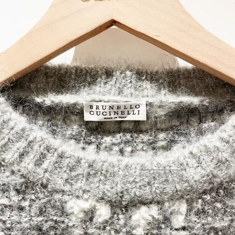 Brunello Cucinelli Brunello Cucinelli 2025 Fall/Winter Grey Plaid Crewneck Kn Size M / US 6-8 / IT 42-44 - 3 Thumbnail