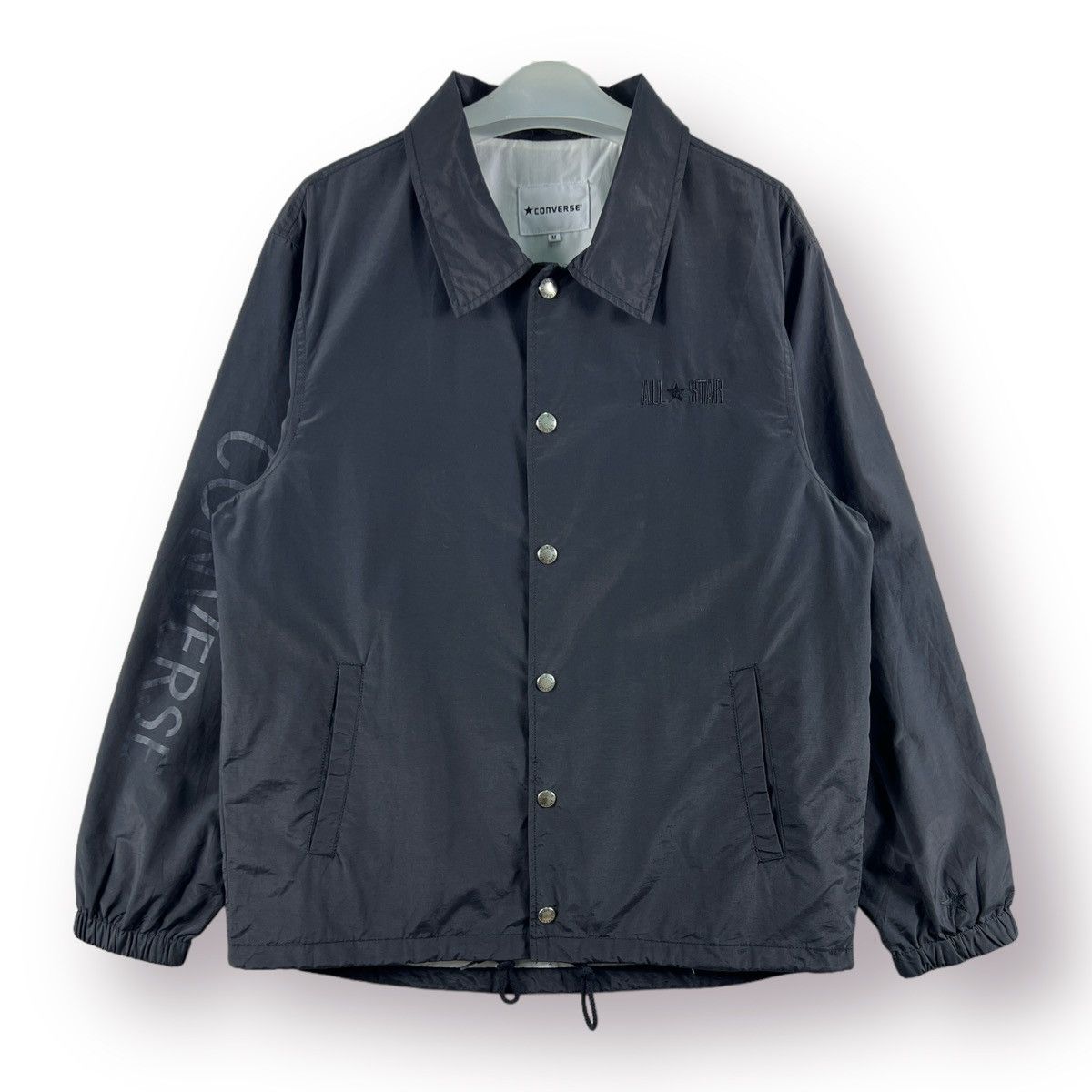 Converse CONVERSE BLACK SPELLOUT IN COACH JACKET M Grailed