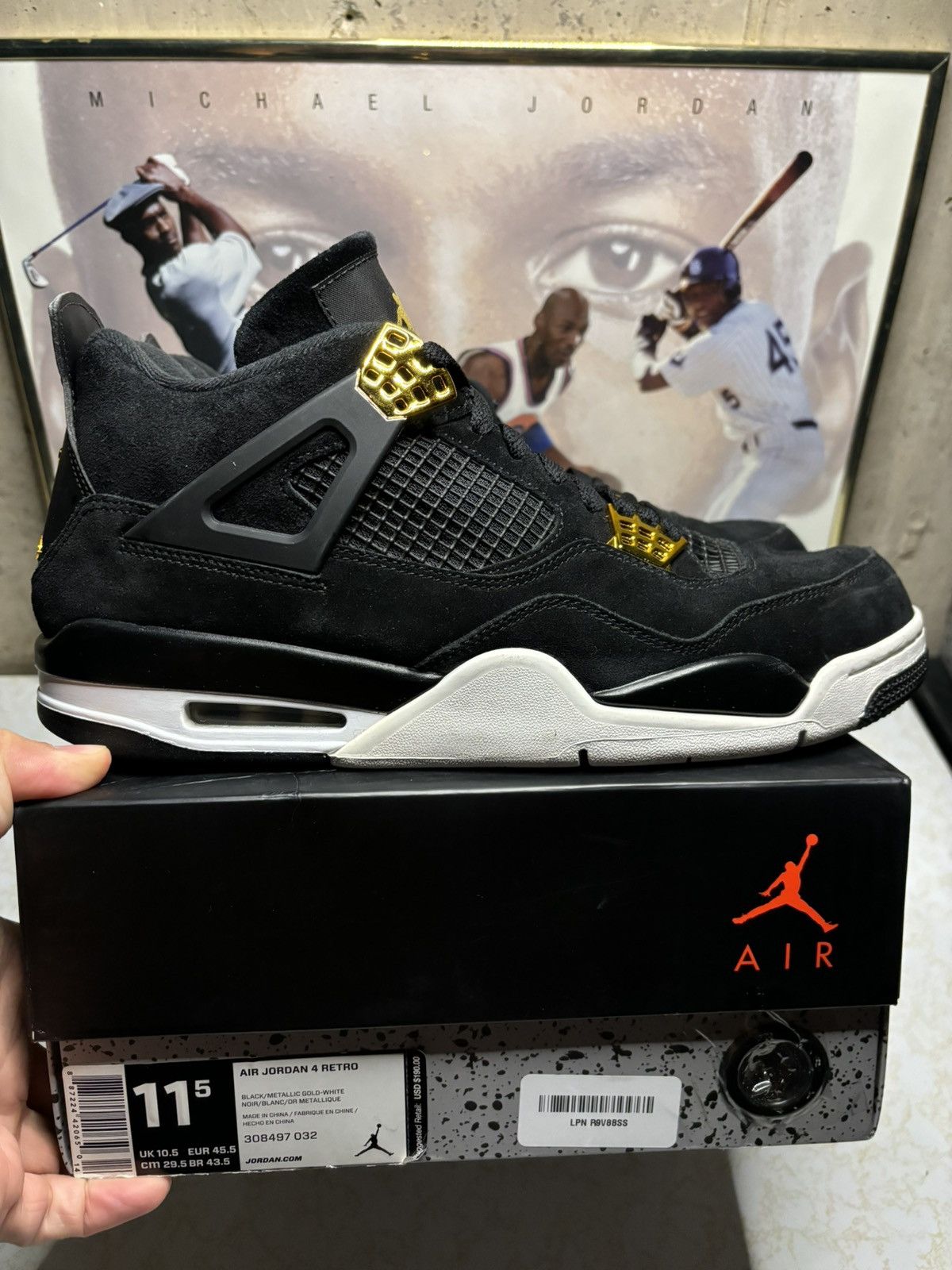 Jordan Brand Air Jordan 4 Retro Royalty 2017 Size US 11.5 / EU 44-45 - 1 Thumbnail