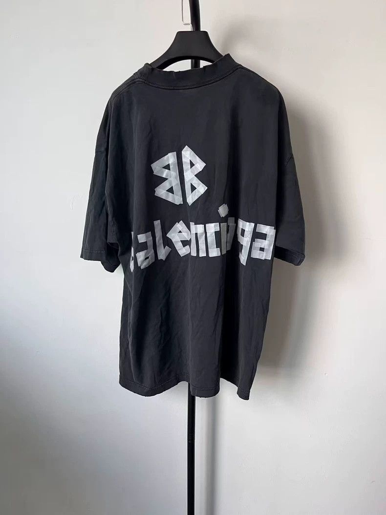 Balenciaga Balenciaga Logo Embroidered Loose Fit Short Sleeve T-Shirt Size US L / EU 52-54 / 3 - 2 Thumbnail