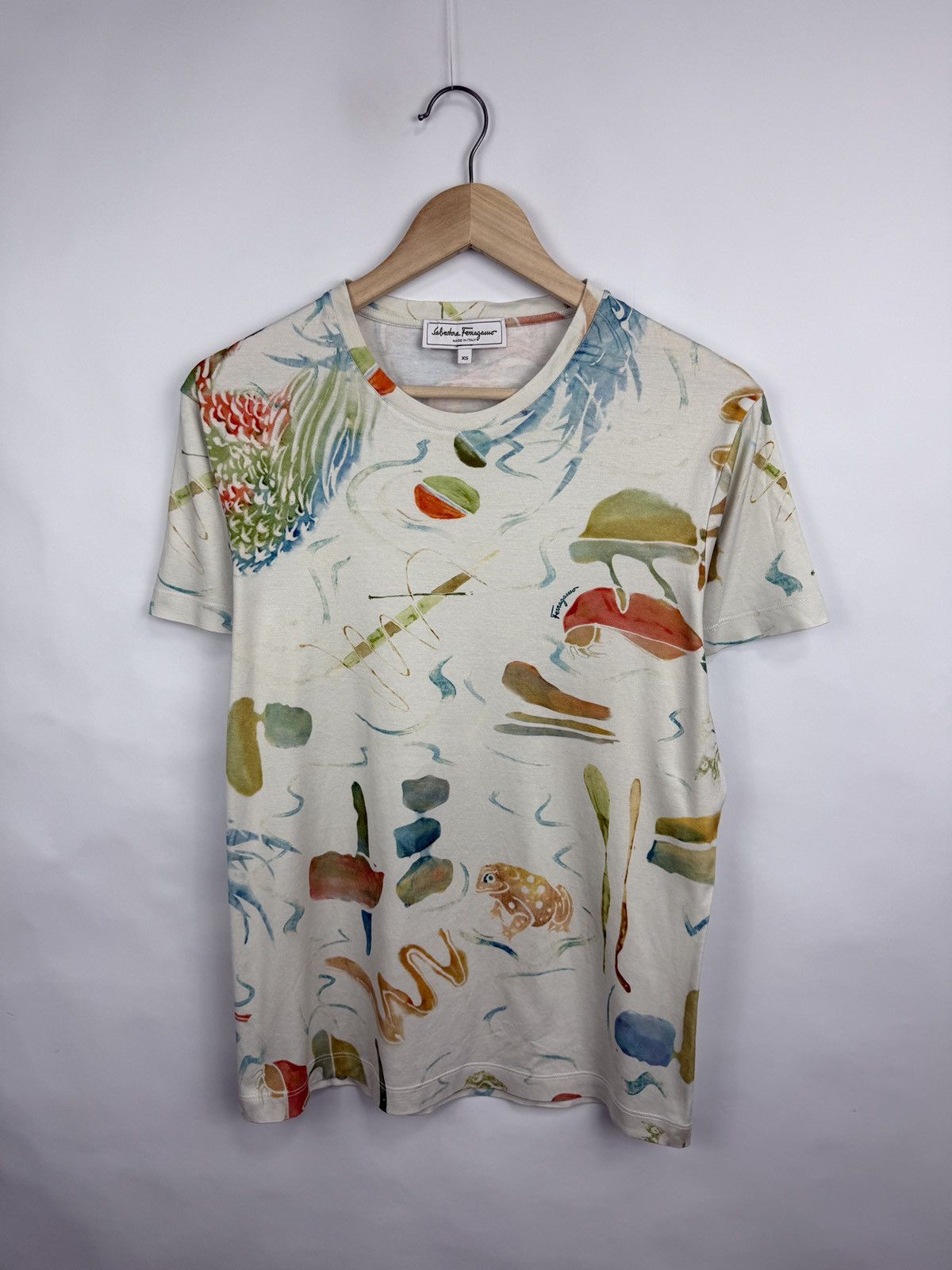 Salvatore Ferragamo 🇮🇹 Salvatore Ferragamo Luxury T-Shirt Made in Italy Abstract Size US S / EU 44-46 / 1 - 7 Thumbnail