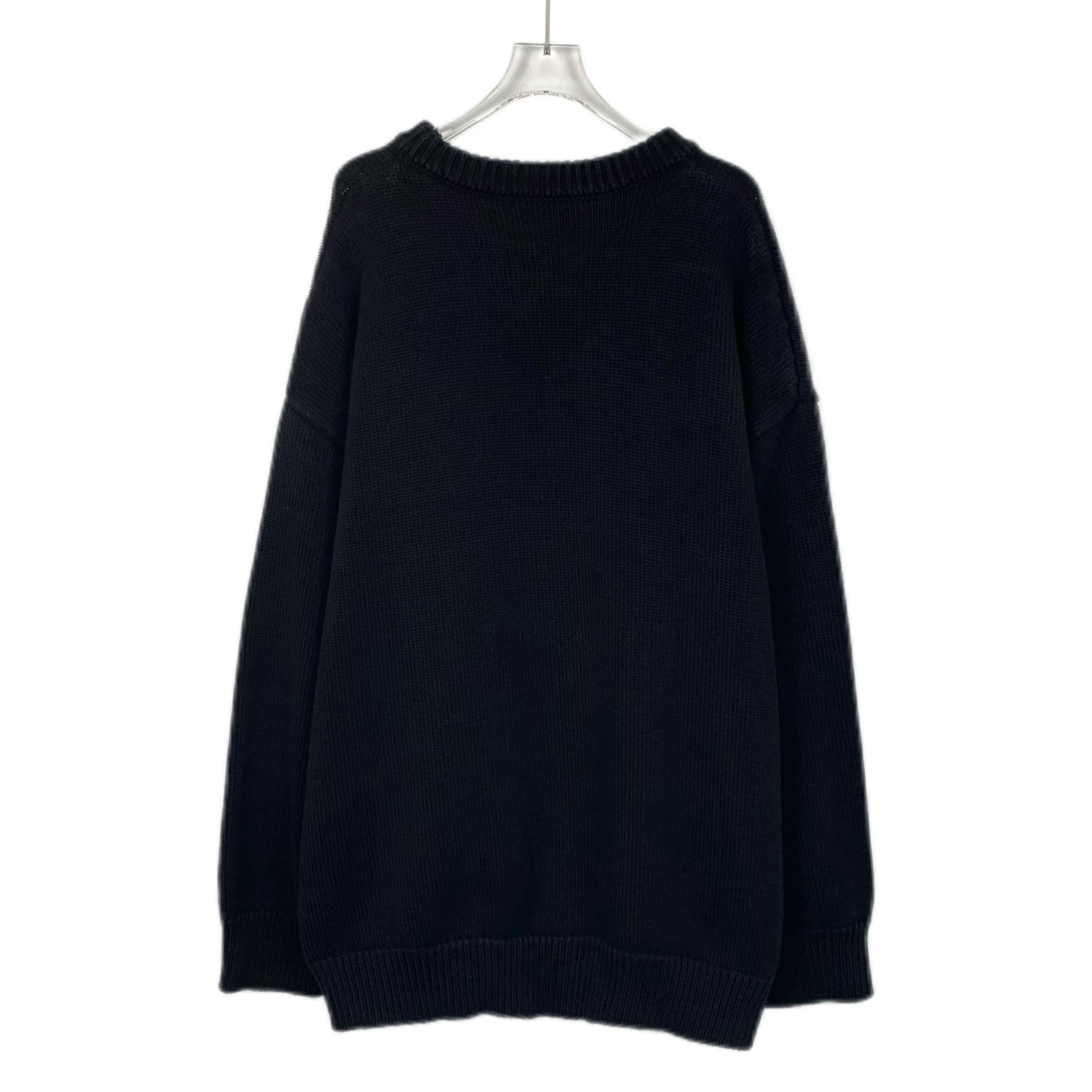 Balenciaga Balenciaga Black Embroidered Crewneck Sweatshirt (Size L) Size US L / EU 52-54 / 3 - 8 Thumbnail