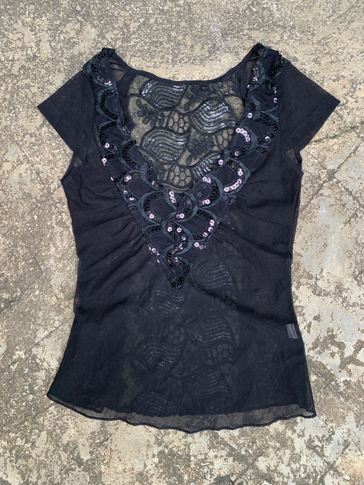 Other y2k Floral Embroidery See Through Mesh Top Size S / US 4 / IT 40 - 1 Thumbnail