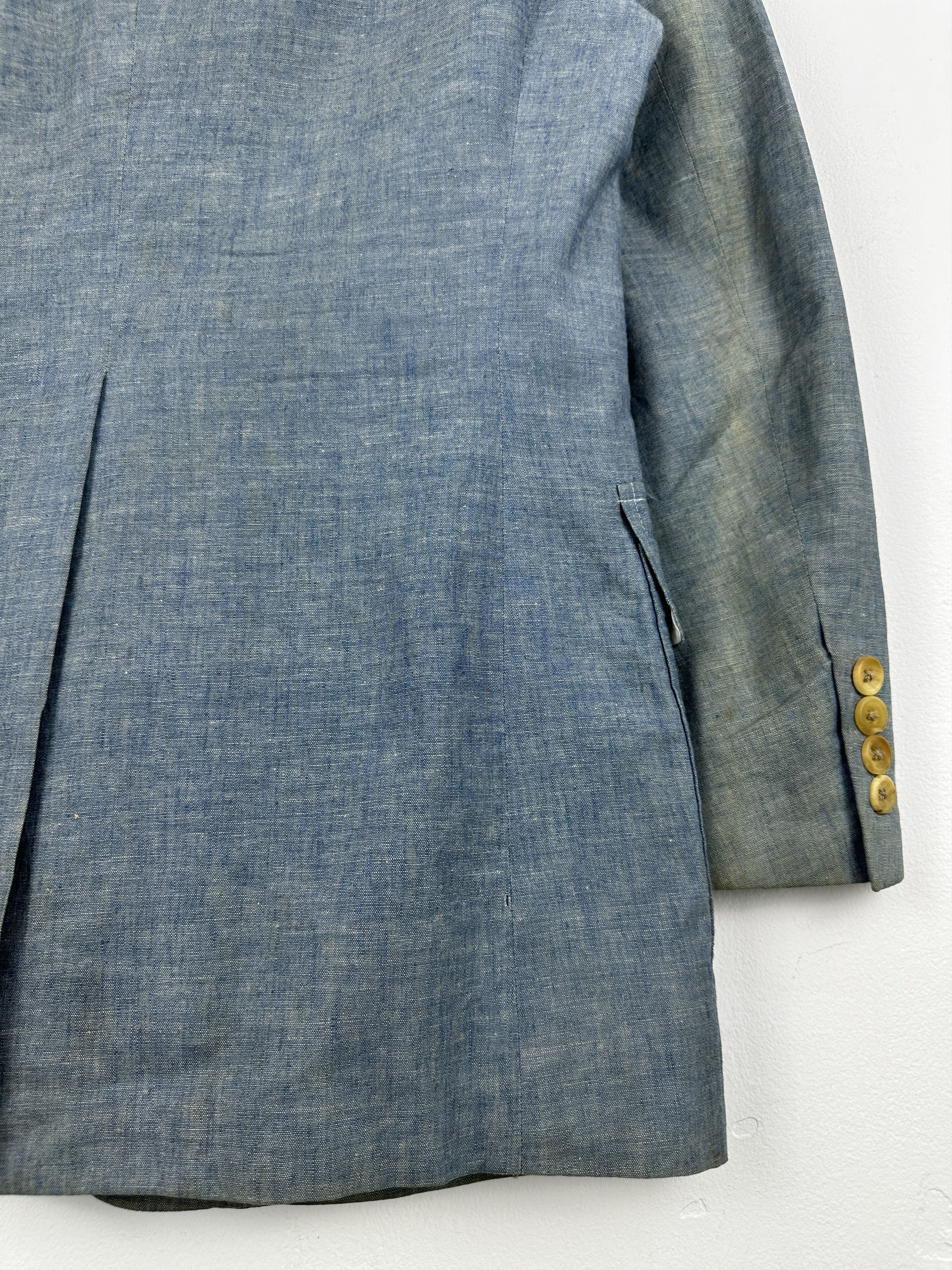 Polo Ralph Lauren Vintage Polo Ralph Lauren Linen Blazer Jacket Blue Size US S / EU 44-46 / 1 - 13 Thumbnail
